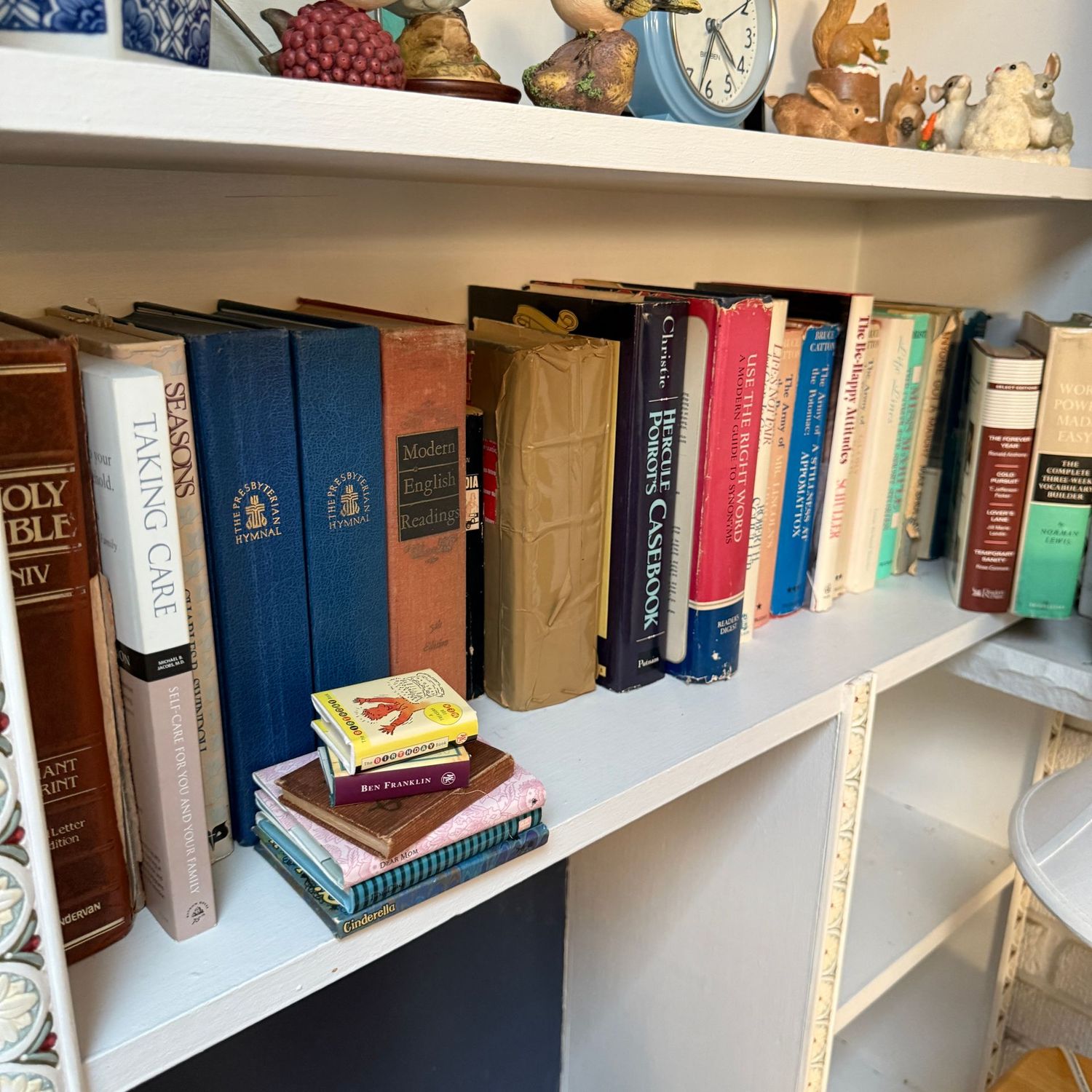 Shelf of books, hymnals