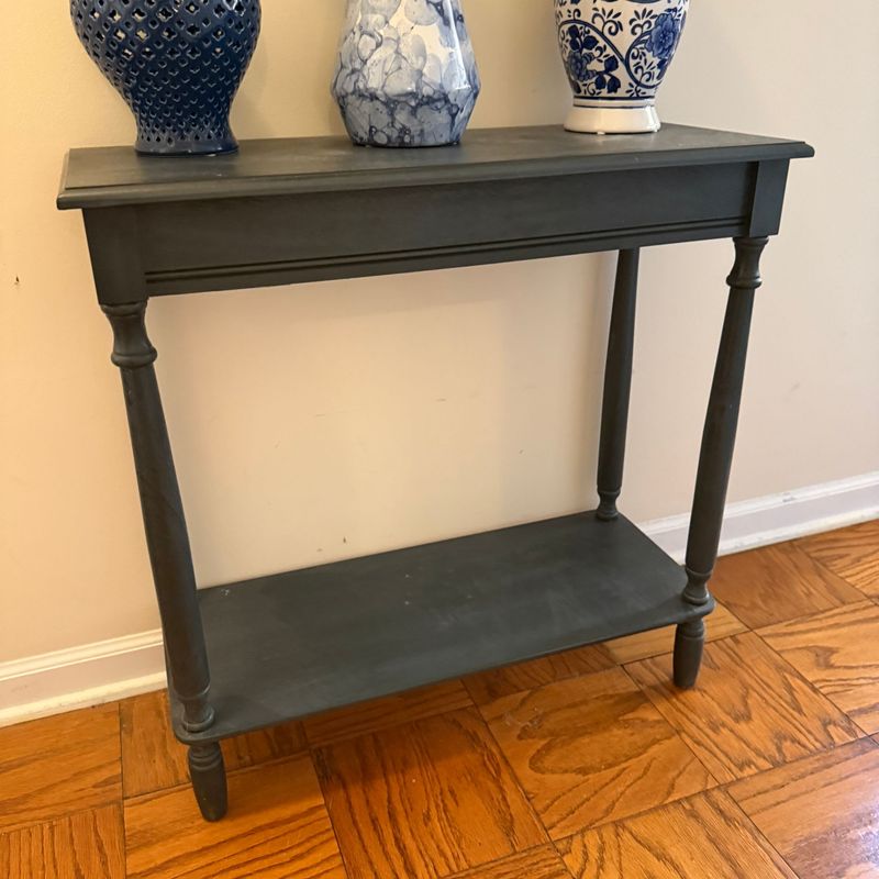 Slate blue hall table 27 Slate blue hall table 27"H x 29"W x 11"D