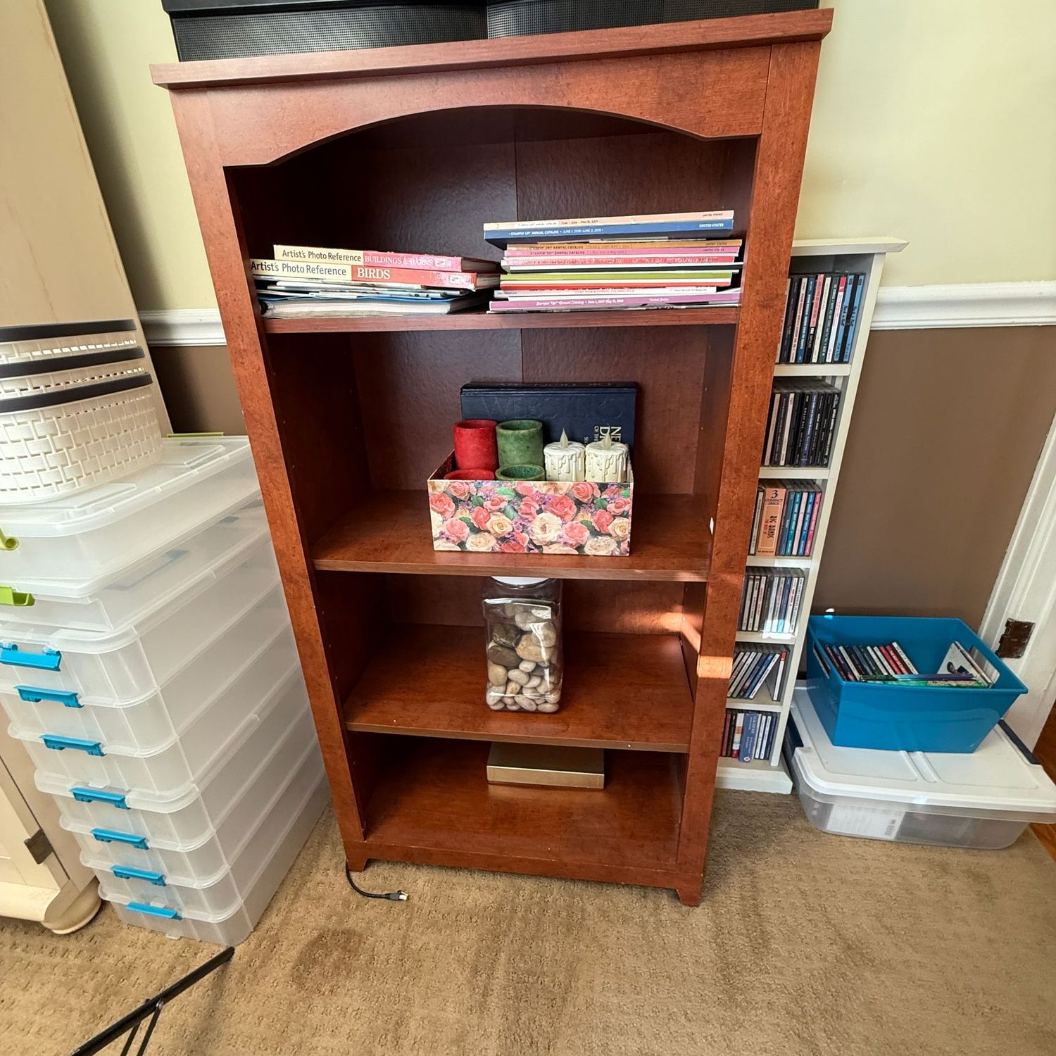 Bookshelf with adjustable shelves 48"H x 24"W x 13"D