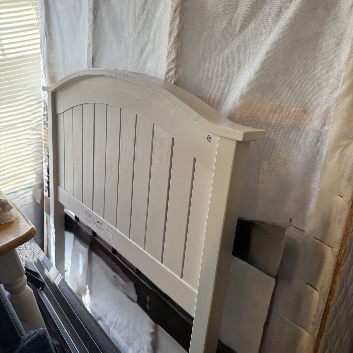 White twin headboard 36"H