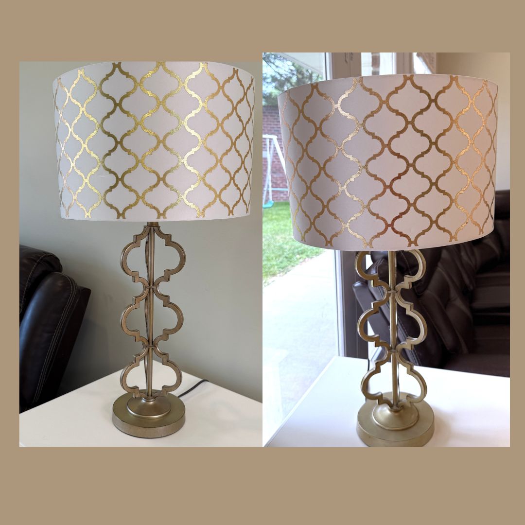 Pair of Ashley Furniture Razailia metal table lamps 28"H x 15"W