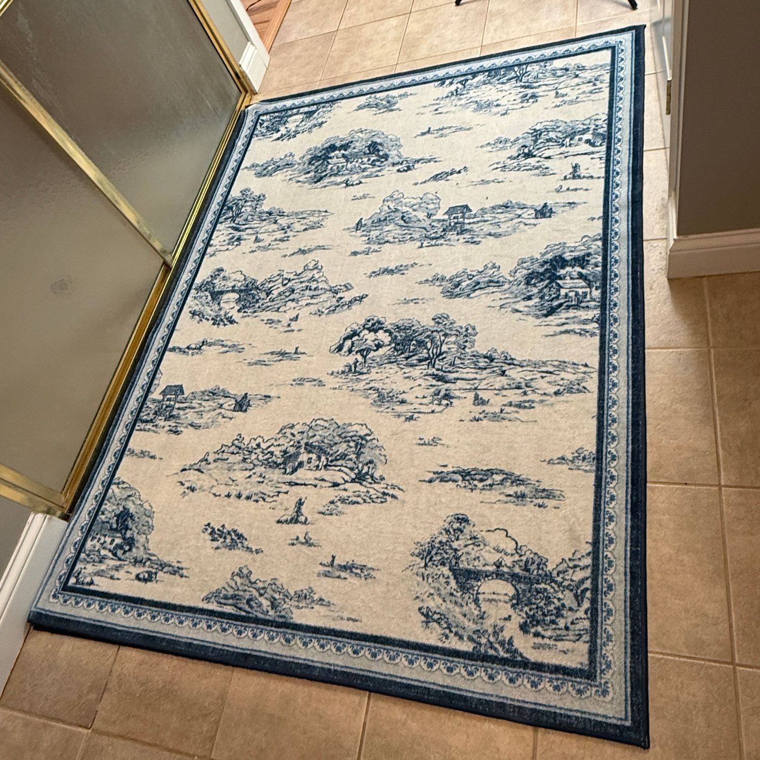 Ruggable Provence Toile Delft Blue 6'9" x 60"