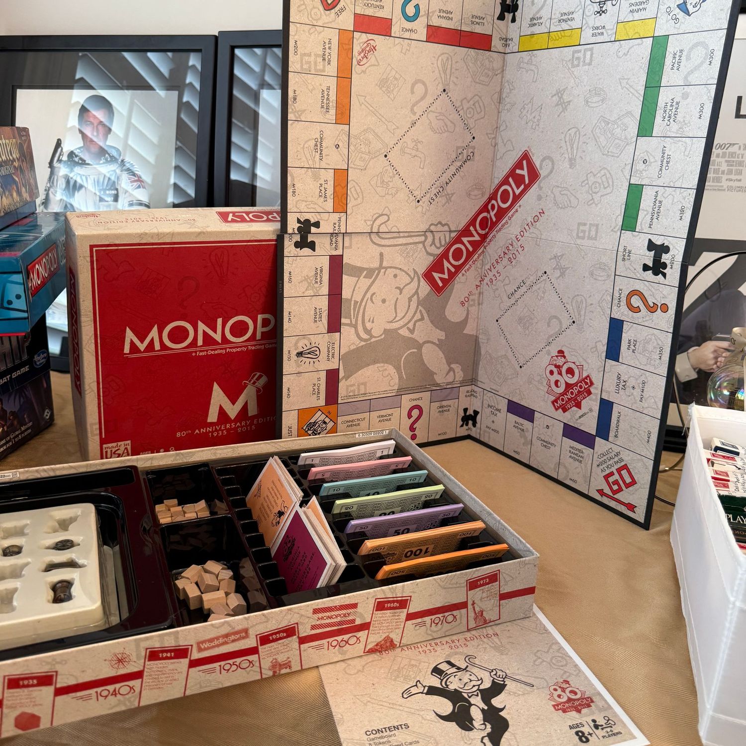 Monopoly 80th Anniversary Edition, gently used