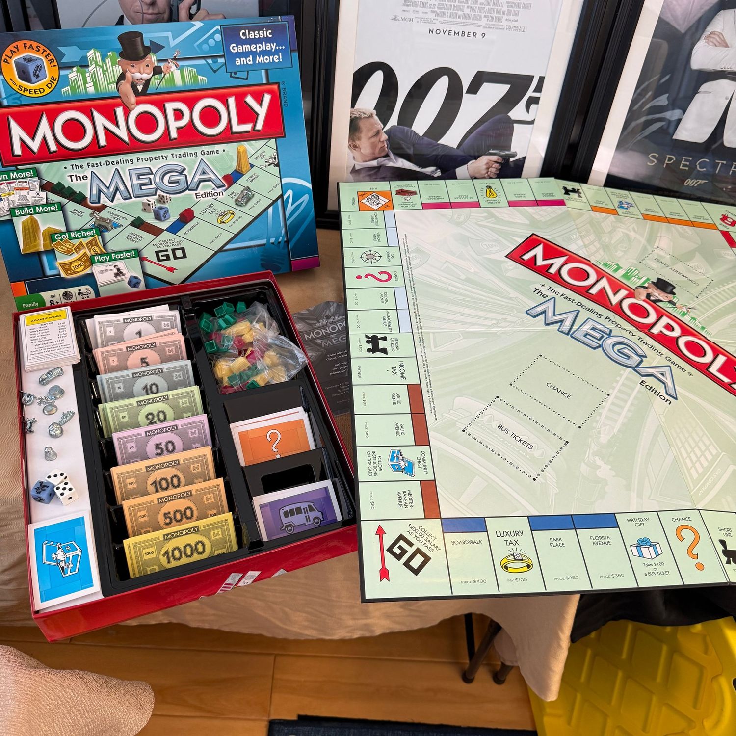 Monopoly the Mega Edition, gently used, appears complete