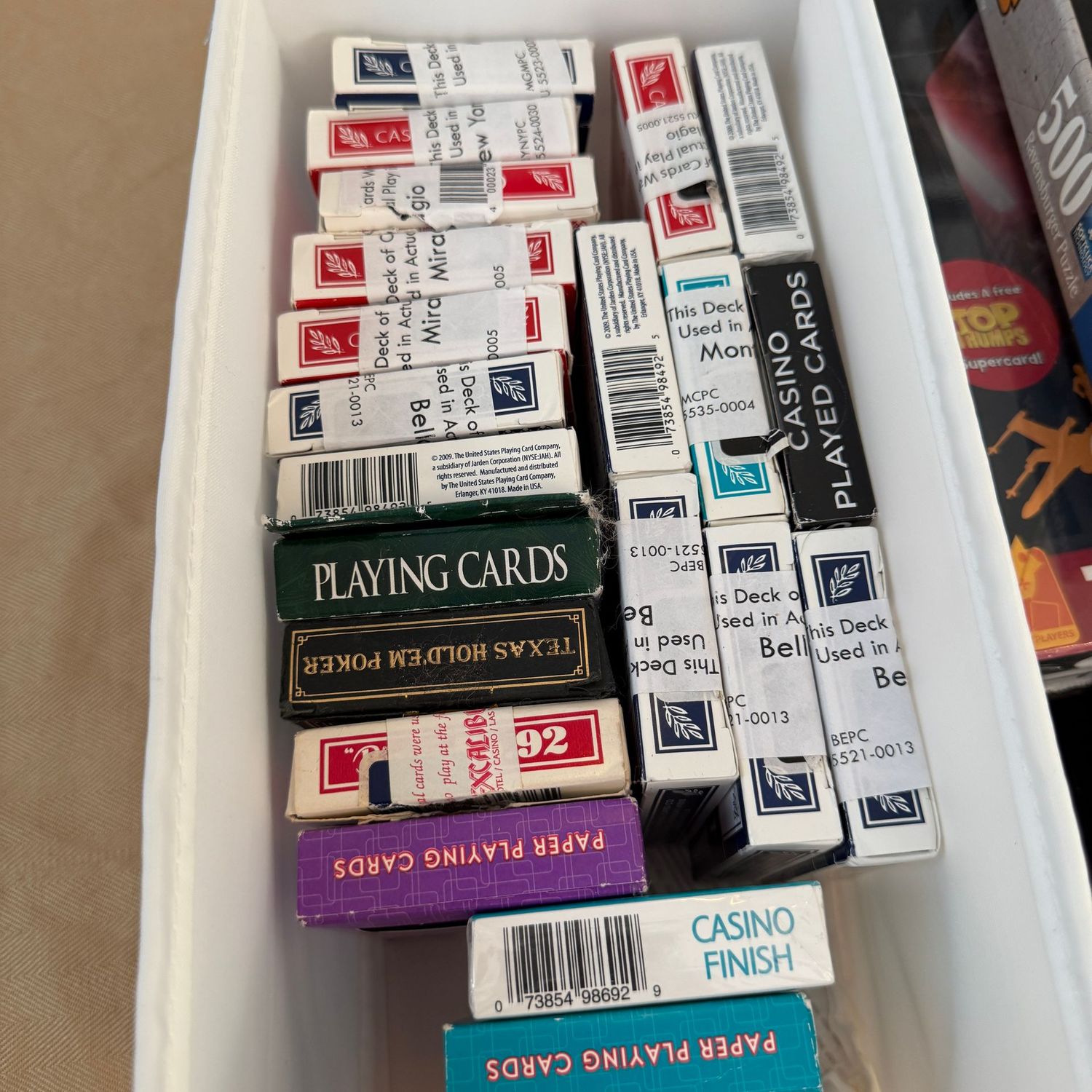Bellagio and Mirage casinos playing cards, most are sealed (plus a few other sets)