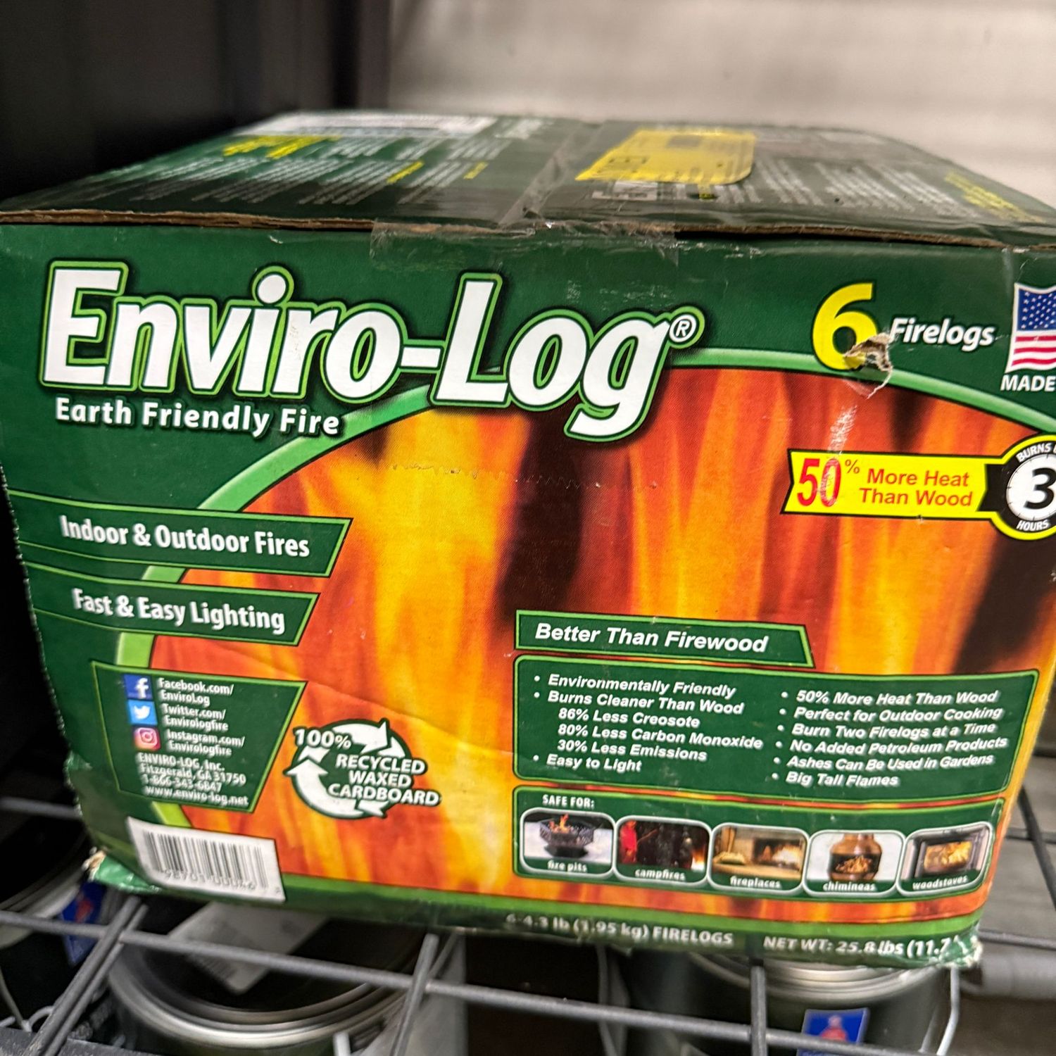 Enviro-log box of 6, unopened