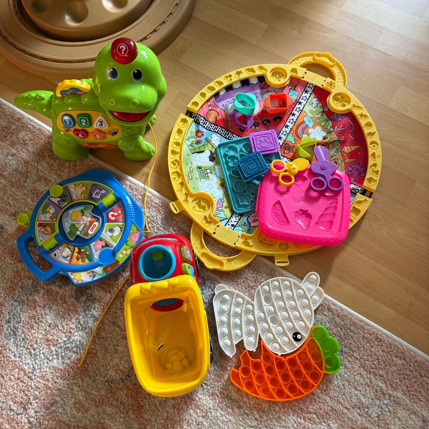 Group of fun learning toys