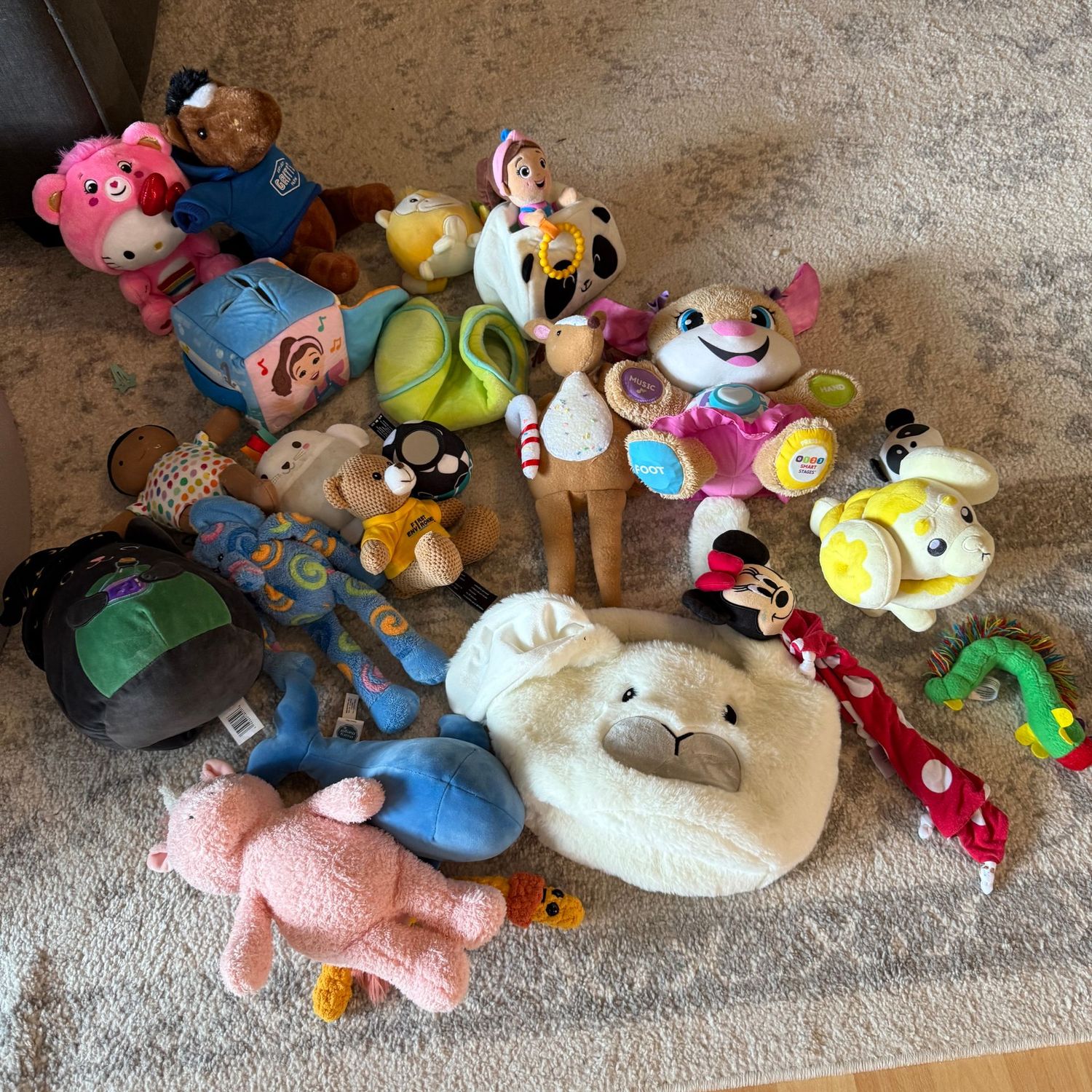 Nice group of soft toys and plush animals