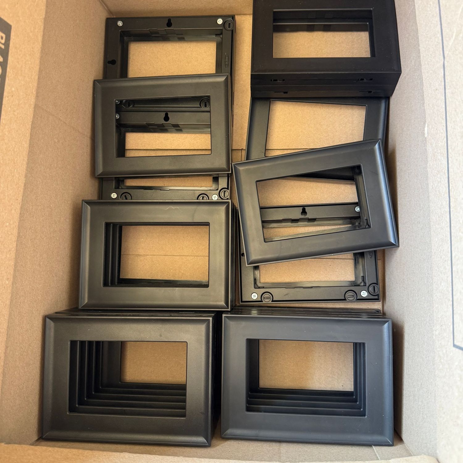 Plastic BCW card display frames with 3.5" x 5.5" inside opening