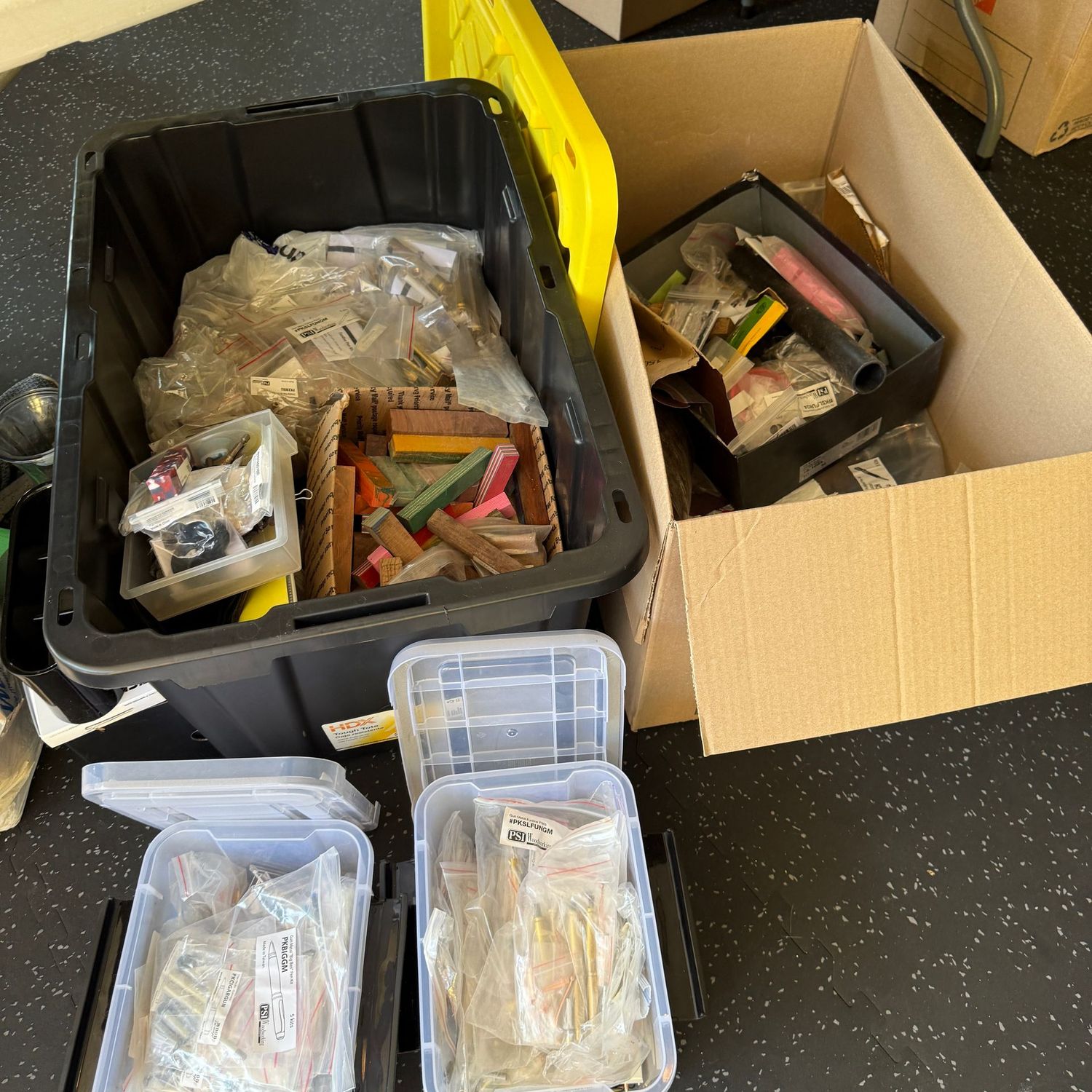 Woodworker's special boxes - mostly geared toward pen-making with lots of parts and supplies
