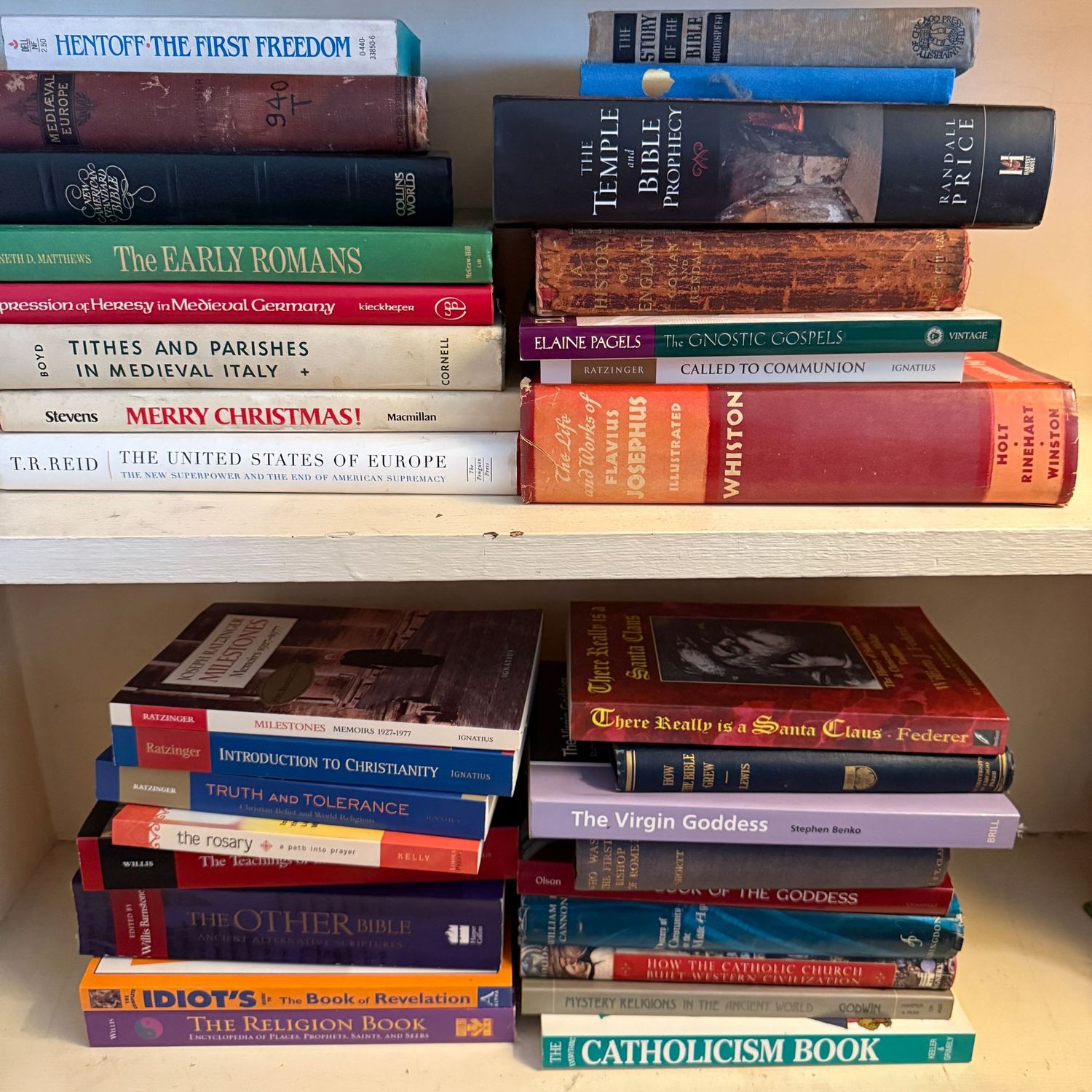 Box Lot 31: Religion, Temple and Bible Prophecy, Catholicism Book, EArly Romans