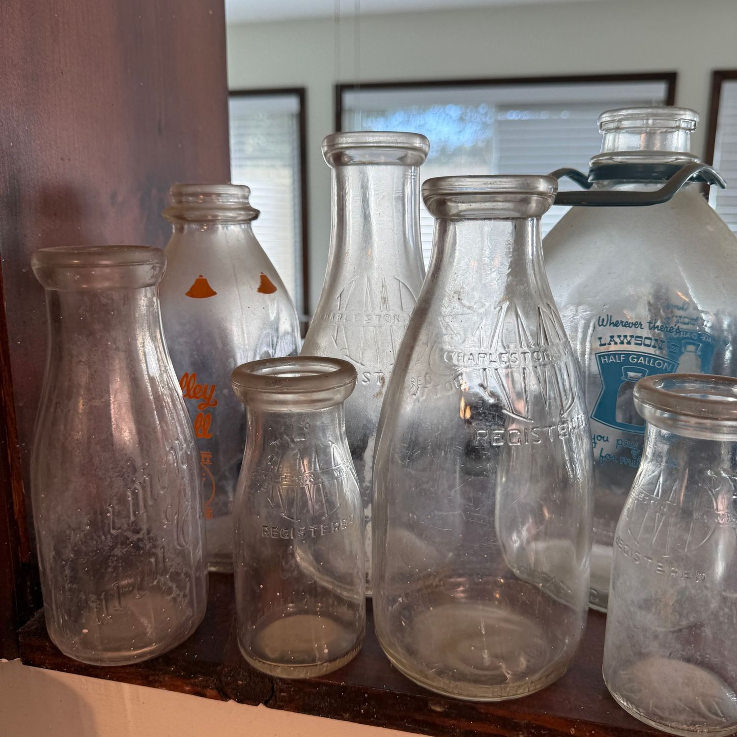 Group of milk bottles Group of milk bottles