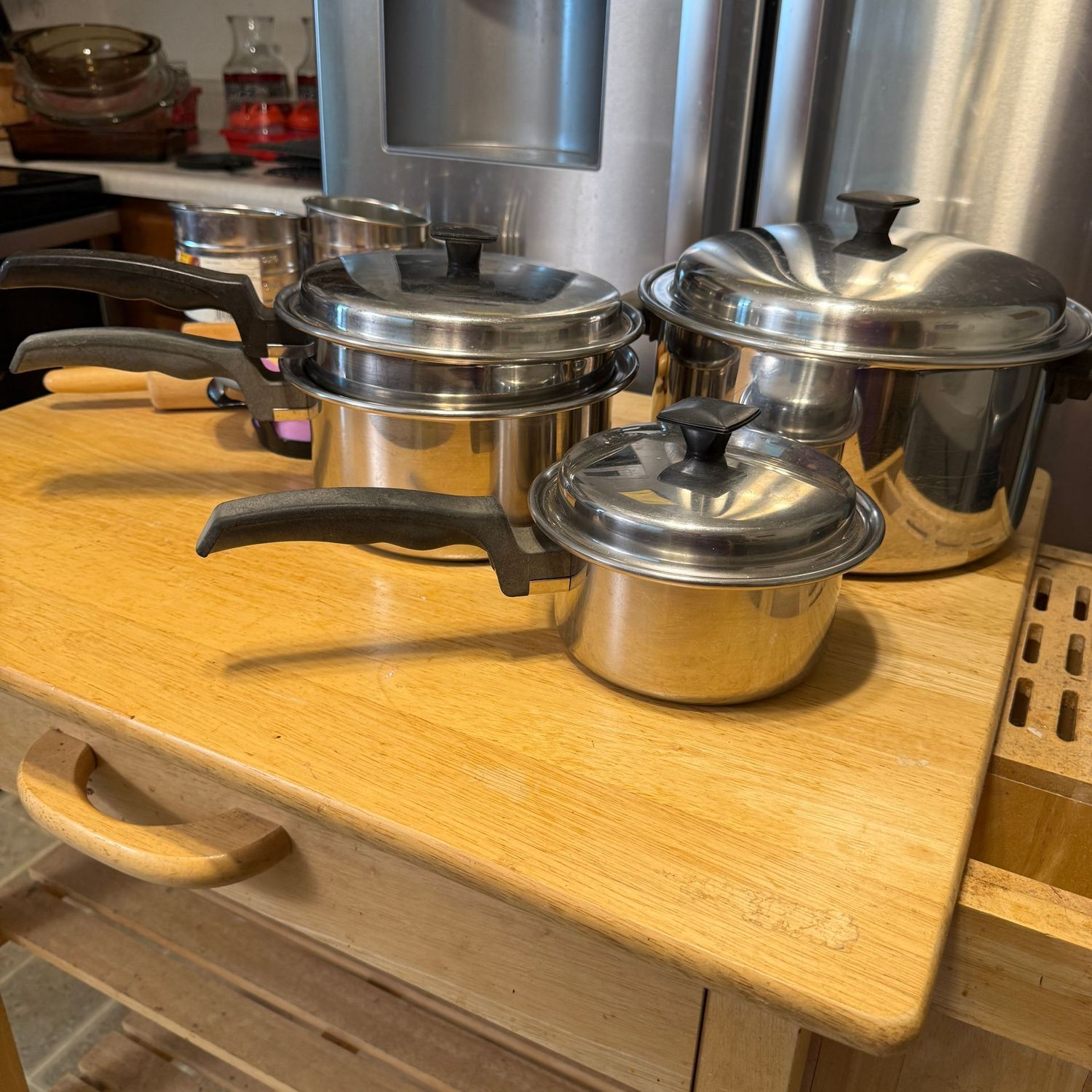 Flavorseal stainless pans, some wear Flavorseal stainless pans, some wear