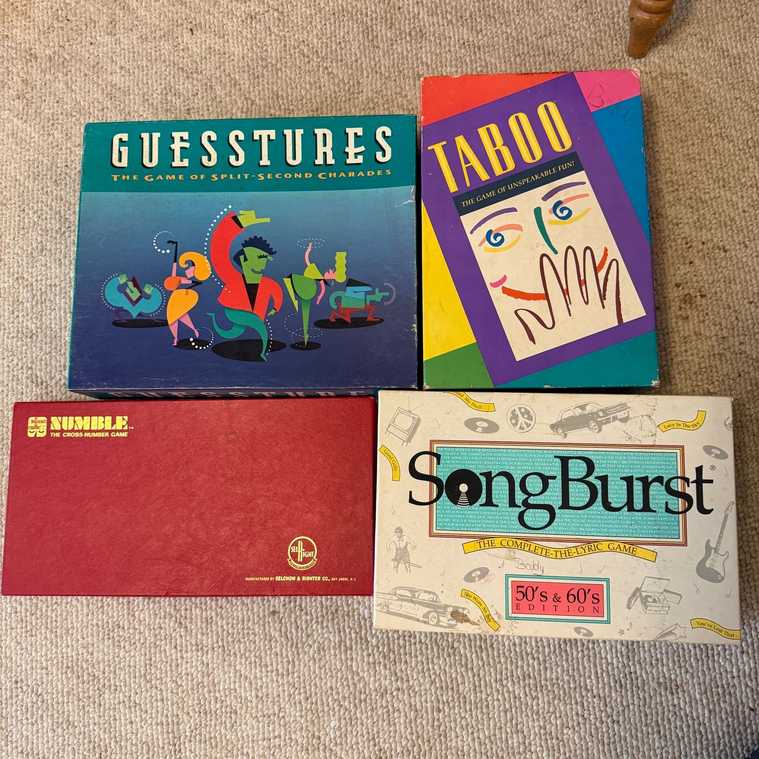 Group of games, has most or all pieces, including Guesstures, Songburst