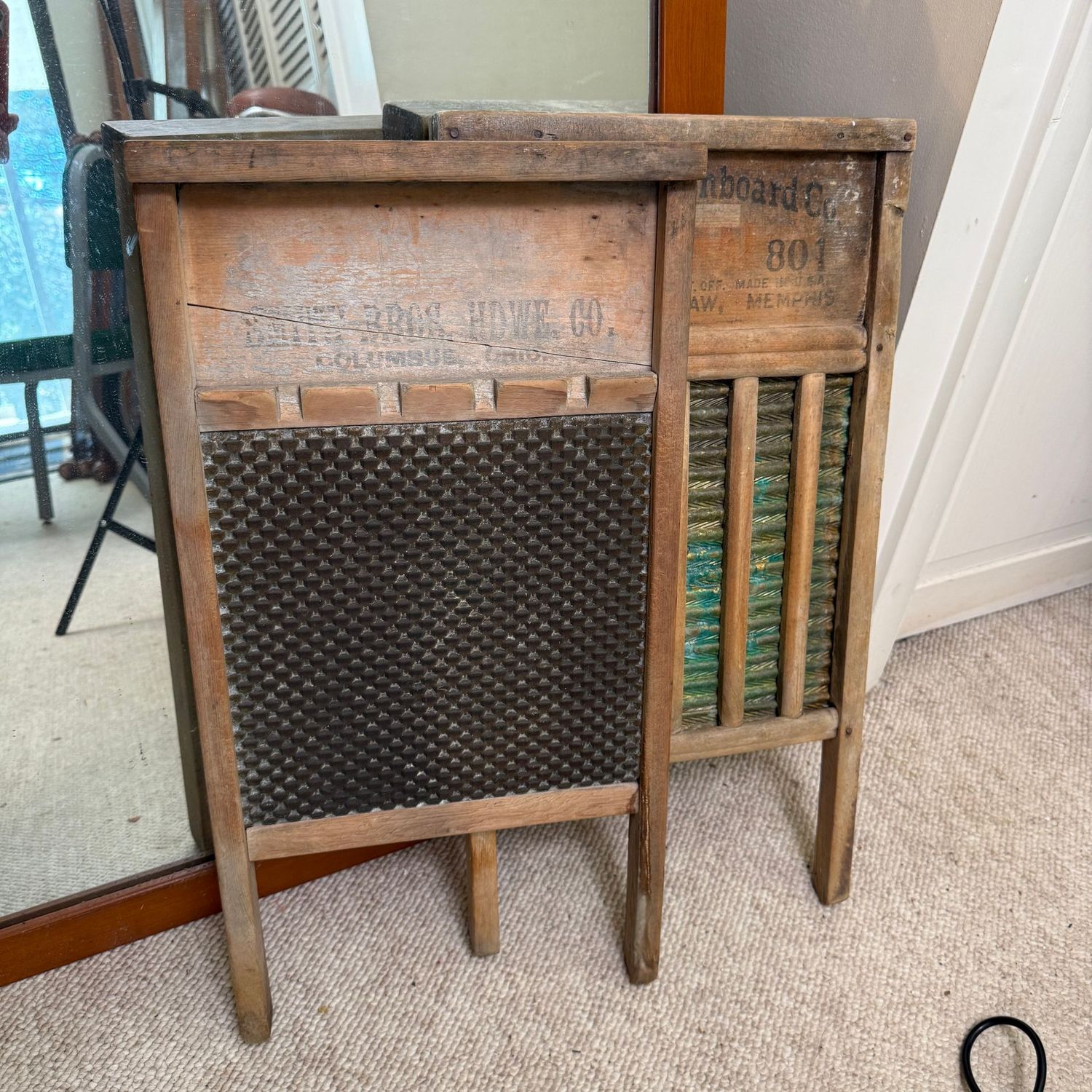Two full-size washboards, 24 Two full-size washboards, 24"H