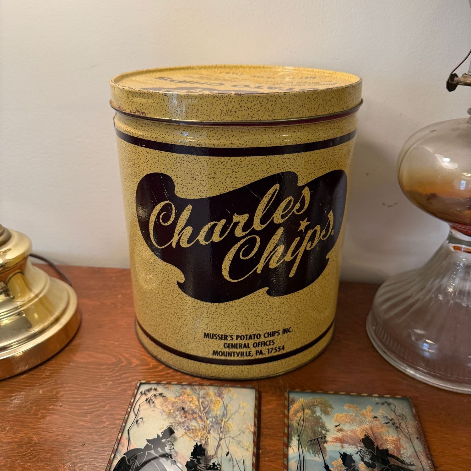 Charles Chips potato chip tin Charles Chips potato chip tin