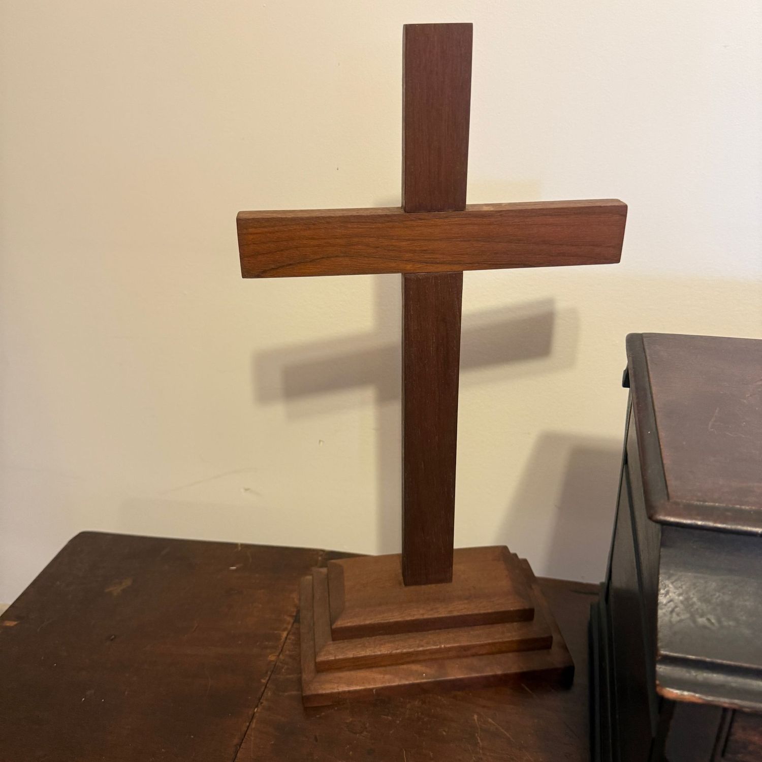 Tall wooden cross, 18 Tall wooden cross, 18"H