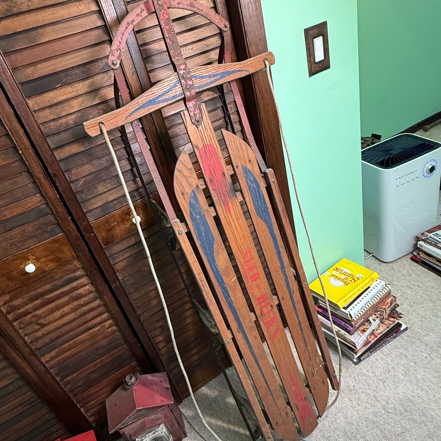 Long Sled Hecks taboggan sled, 4.5 ft. long Long Sled Hecks taboggan sled, 4.5 ft. long