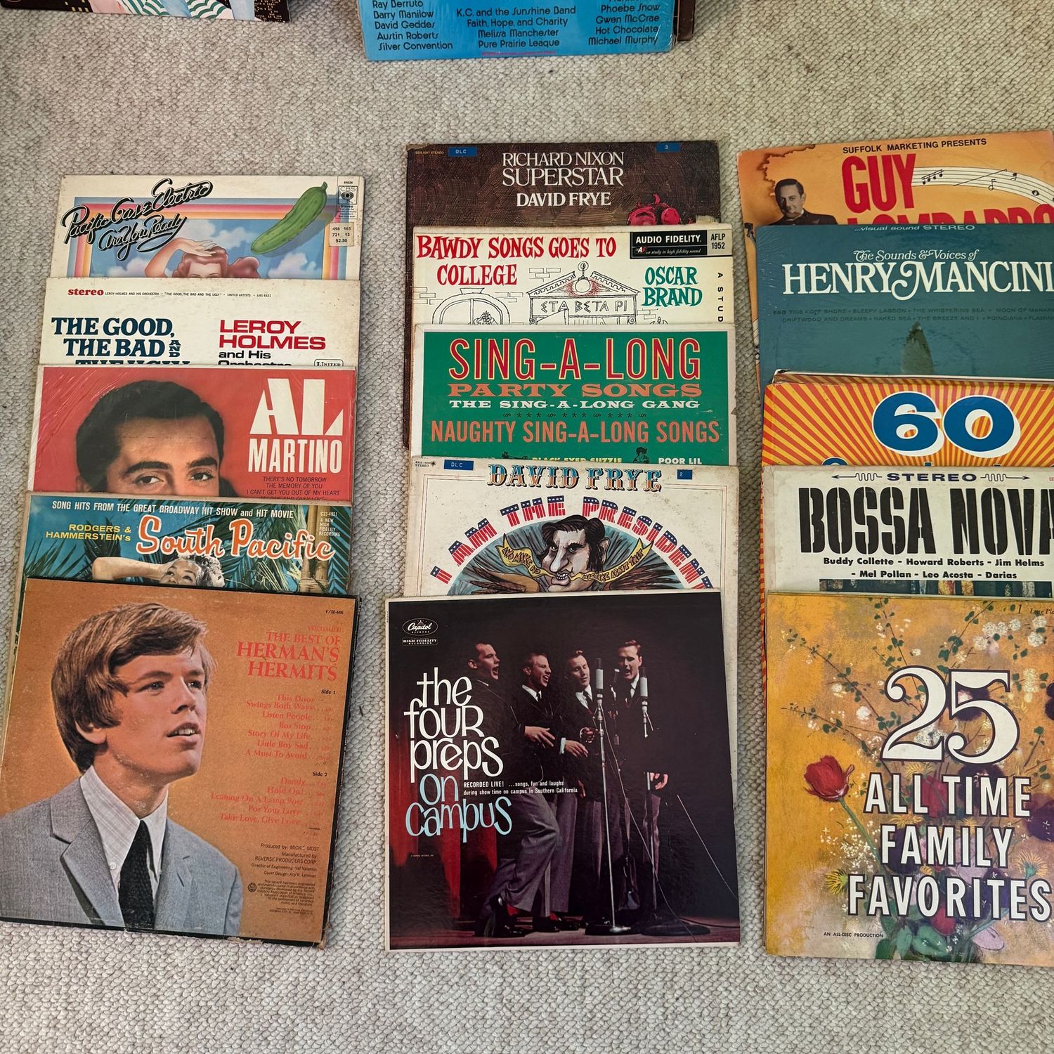 Group of record albums, some wear, including The Best of Herman's Hermits Group of record albums, some wear, including The Best of Herman's Hermits