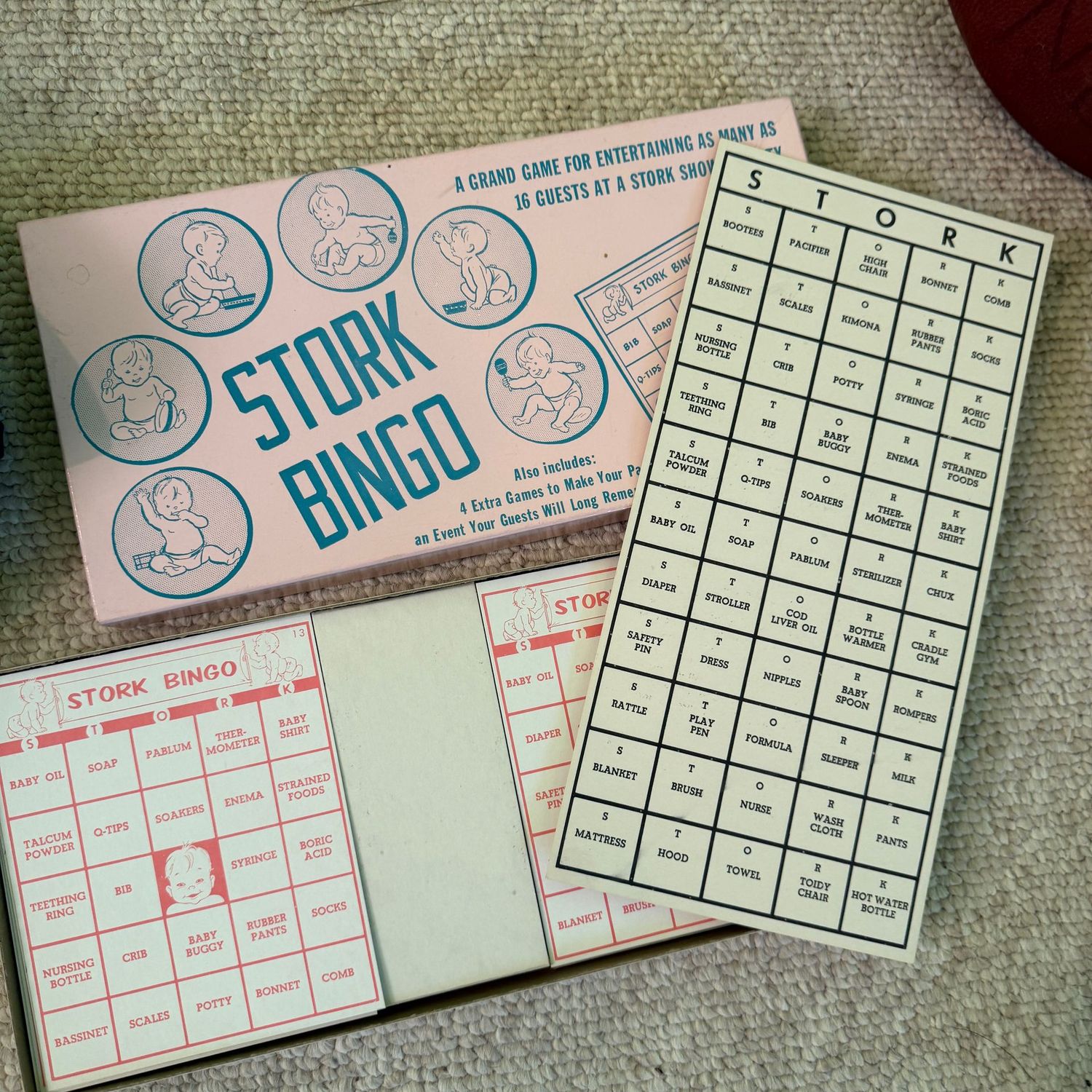 Vintage Stork Bingo game Vintage Stork Bingo game