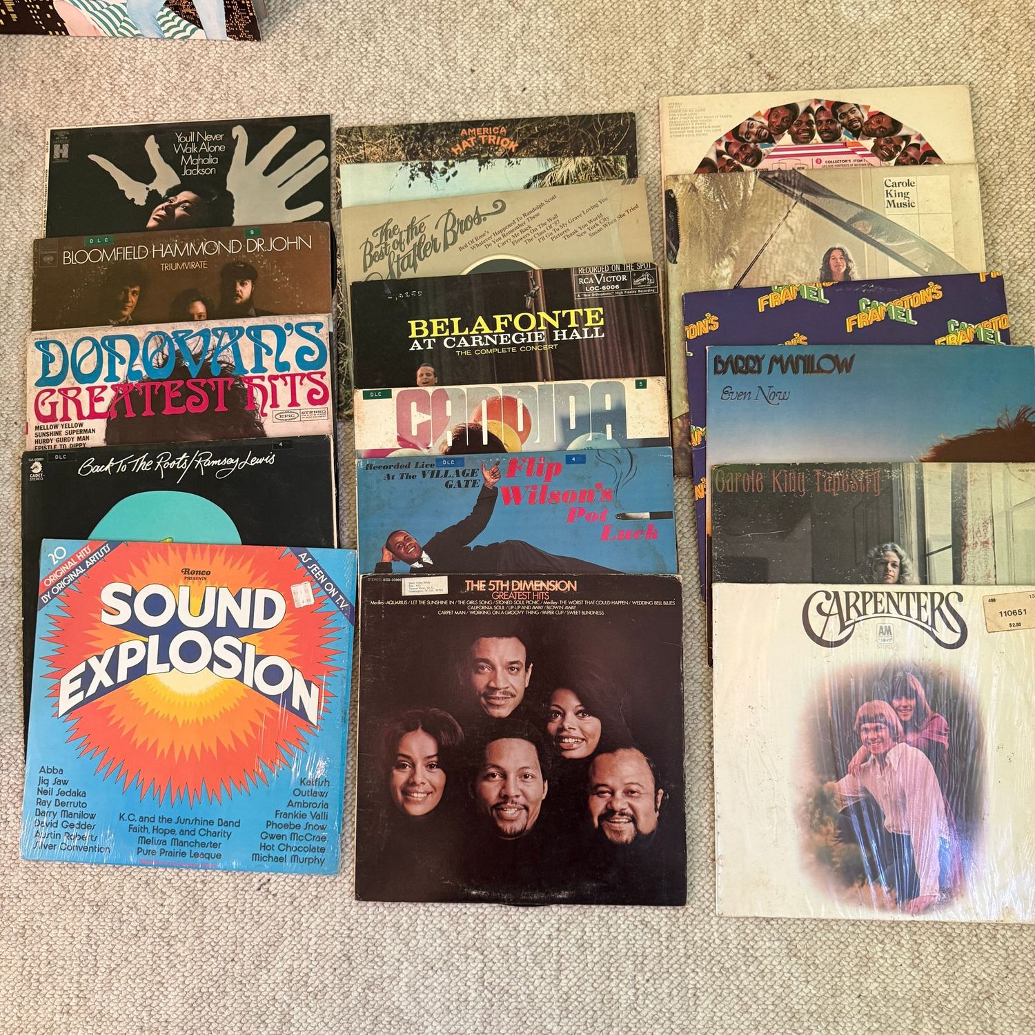 Group of record albums, some wear, including Sound Explosion Group of record albums, some wear, including Sound Explosion