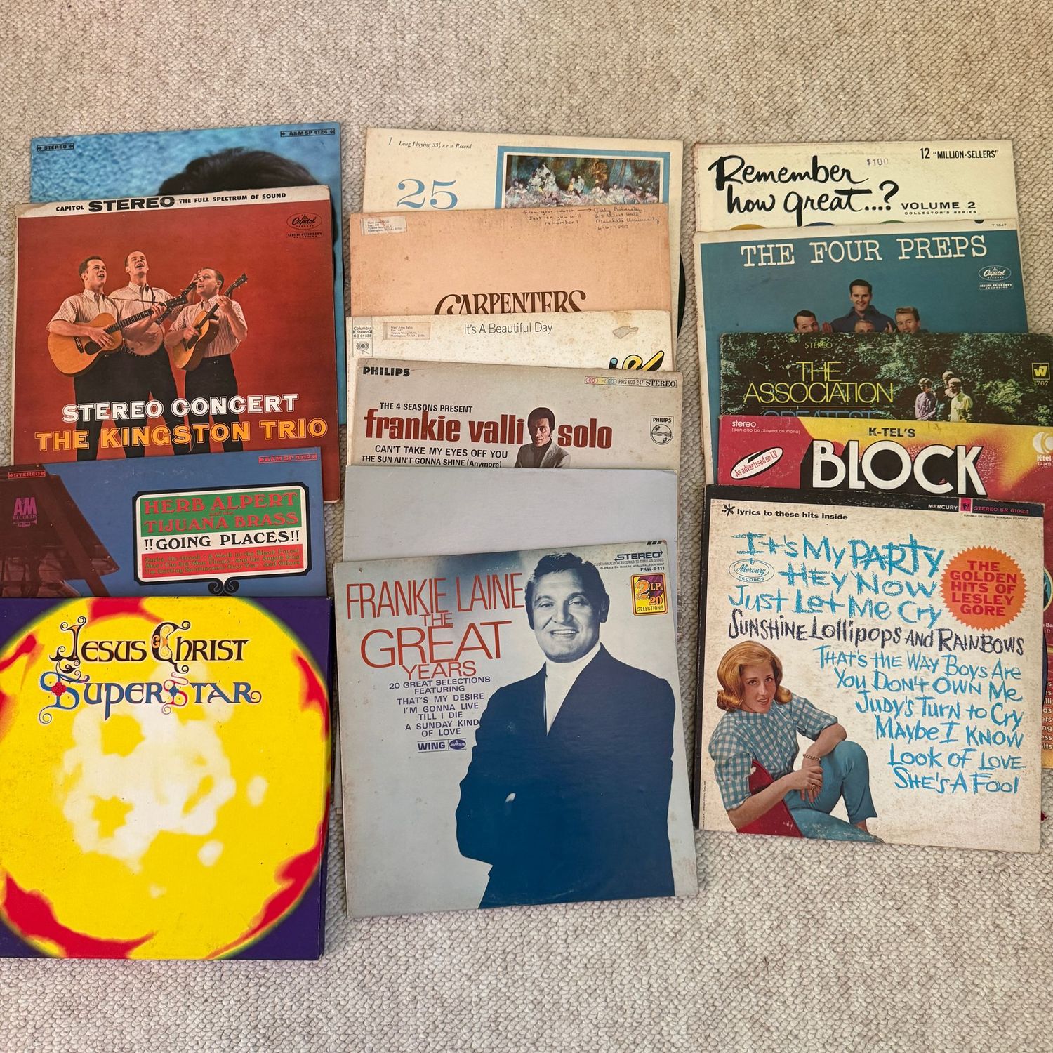 Group of record albums, some wear, including Jesus Christ Superstar Group of record albums, some wear, including Jesus Christ Superstar