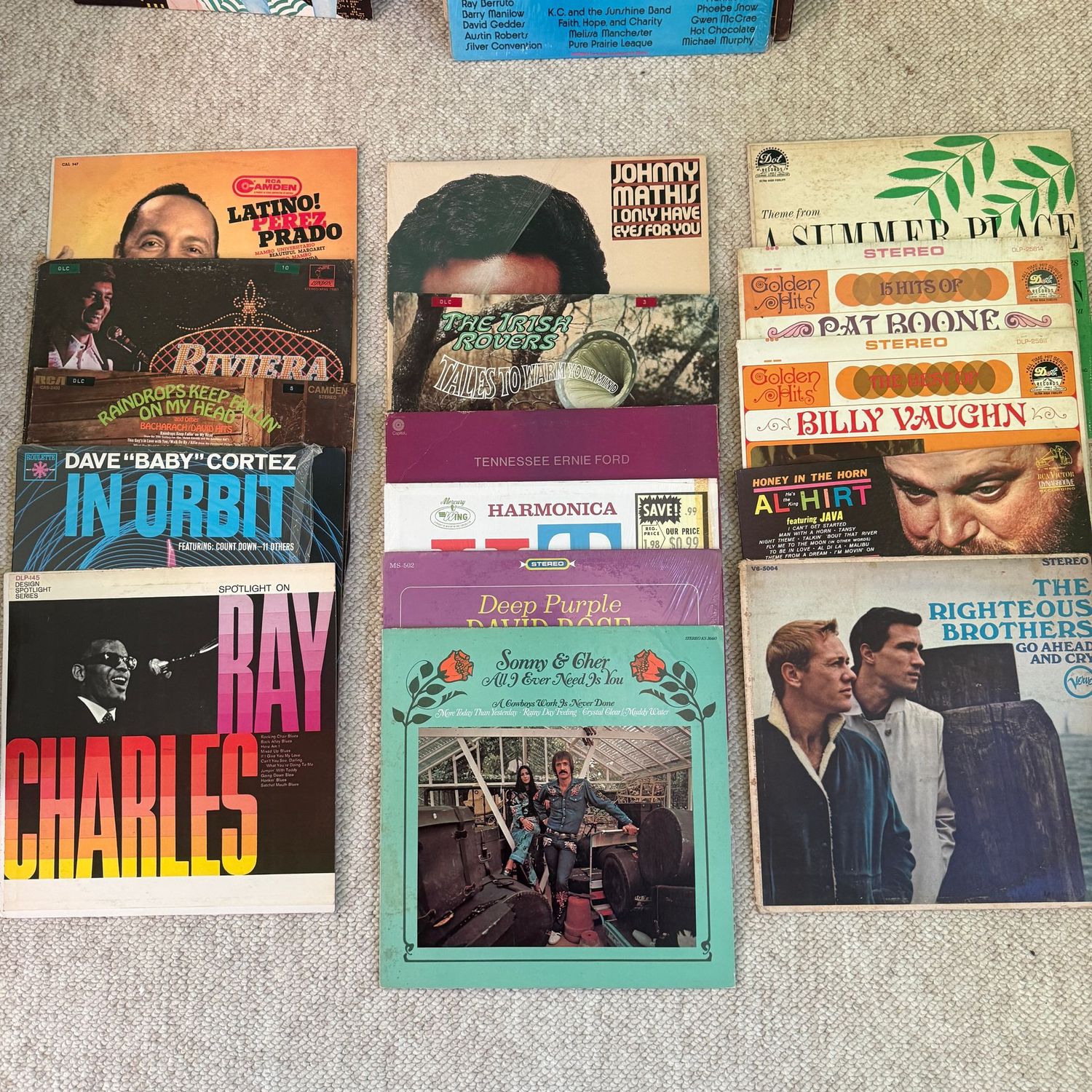 Group of record albums, some wear, including Spotlight on Ray Charles Group of record albums, some wear, including Spotlight on Ray Charles
