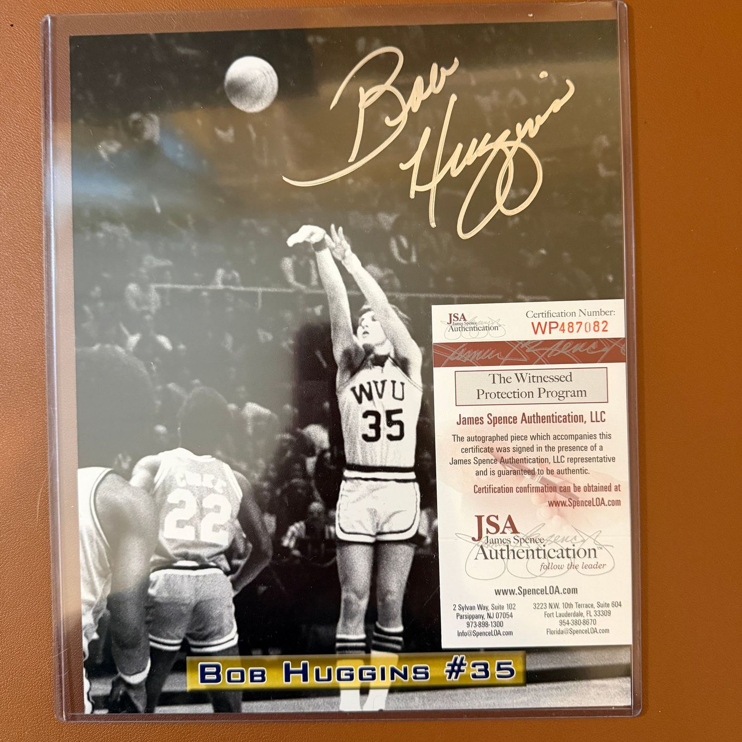 Autographed 8x10 #5 Bob Huggins, JSA certified