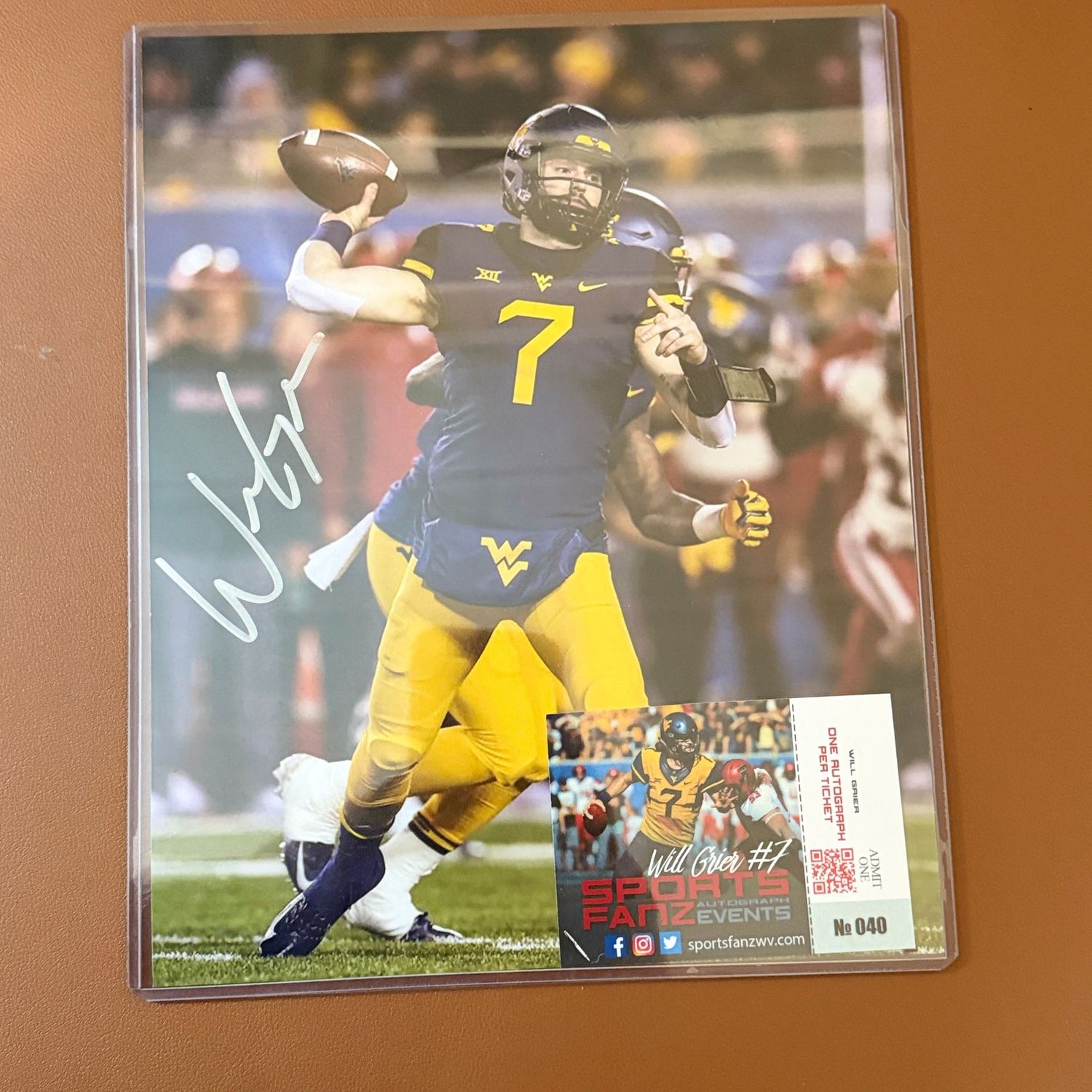 Autographed 8x10 #37 Will Grier