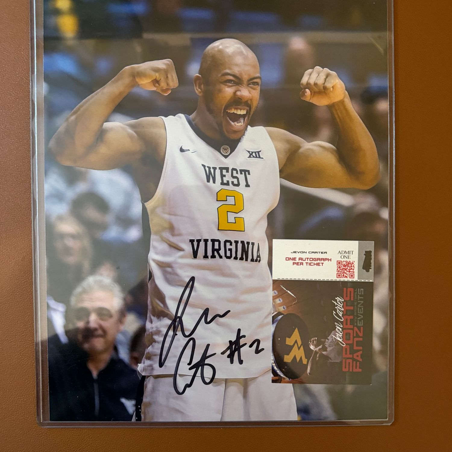 Autographed 8x10 #34 Jevon Carter