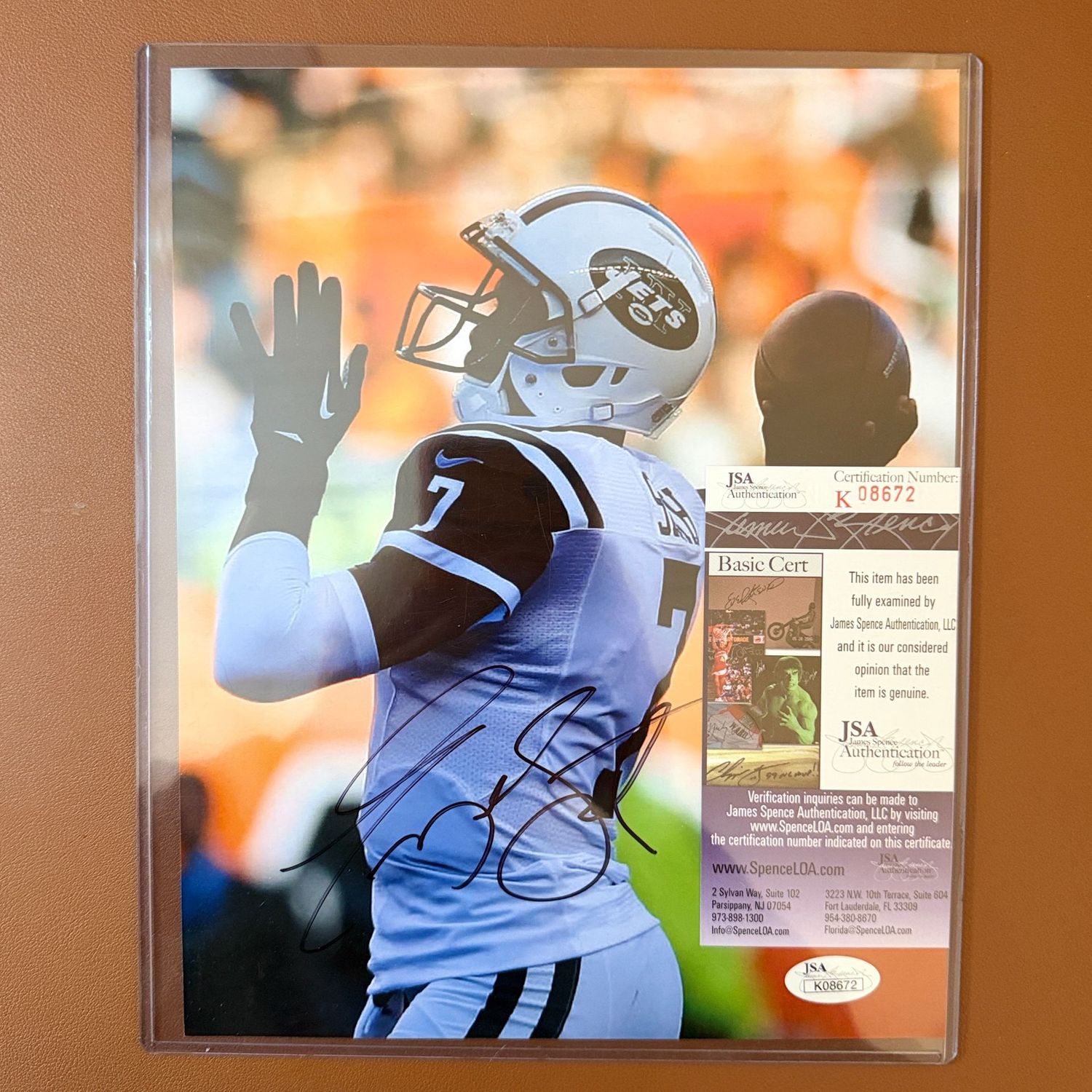 Autographed 8x10 #48 Geno Smith