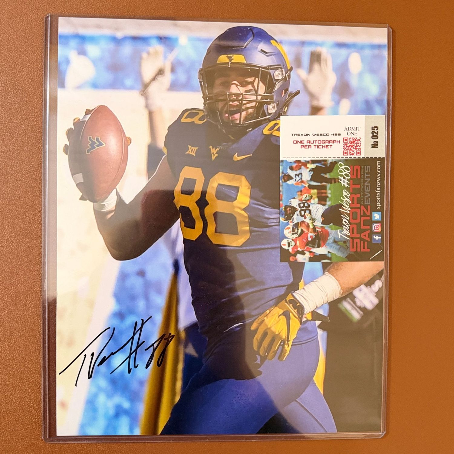 Autographed 8x10 #63 Trevon Wesco
