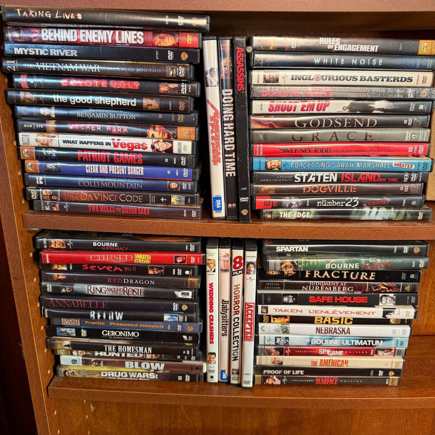 Large lot of DVDs, mostly action & horror movies