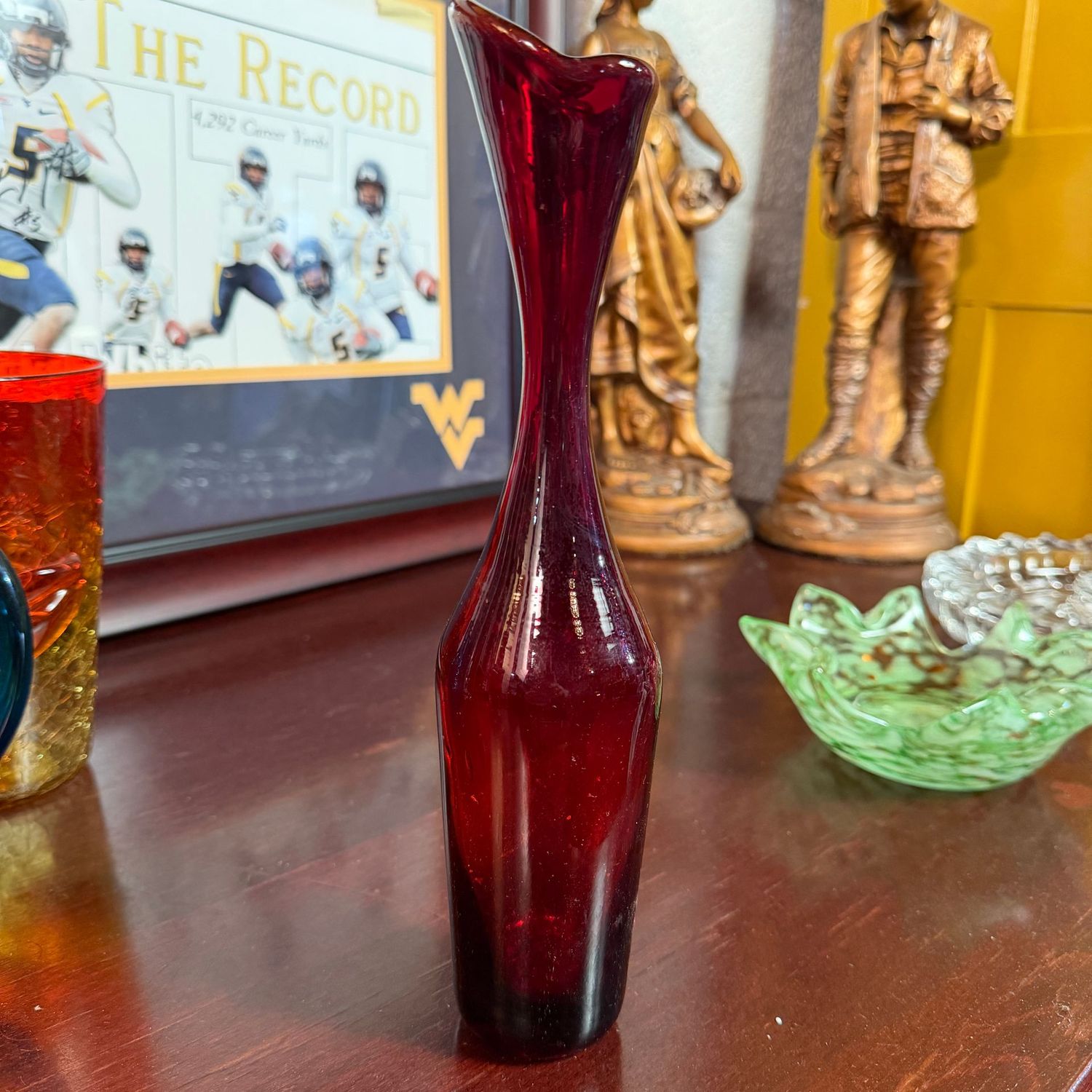 Blenko Joel Myers 6427 ruby vase 11"H