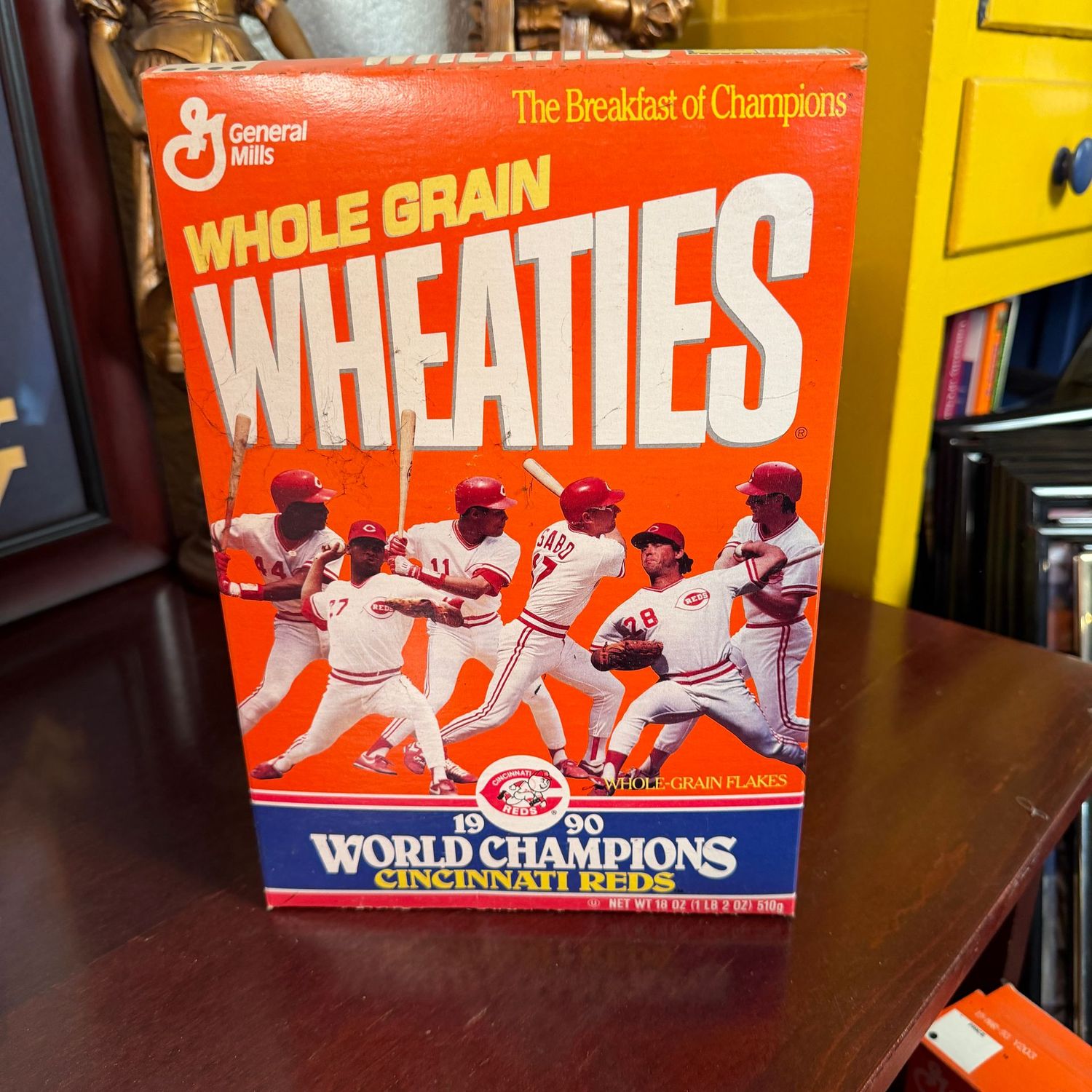 Box of Wheaties 1990 Cincinnati Reds World Champions, empty