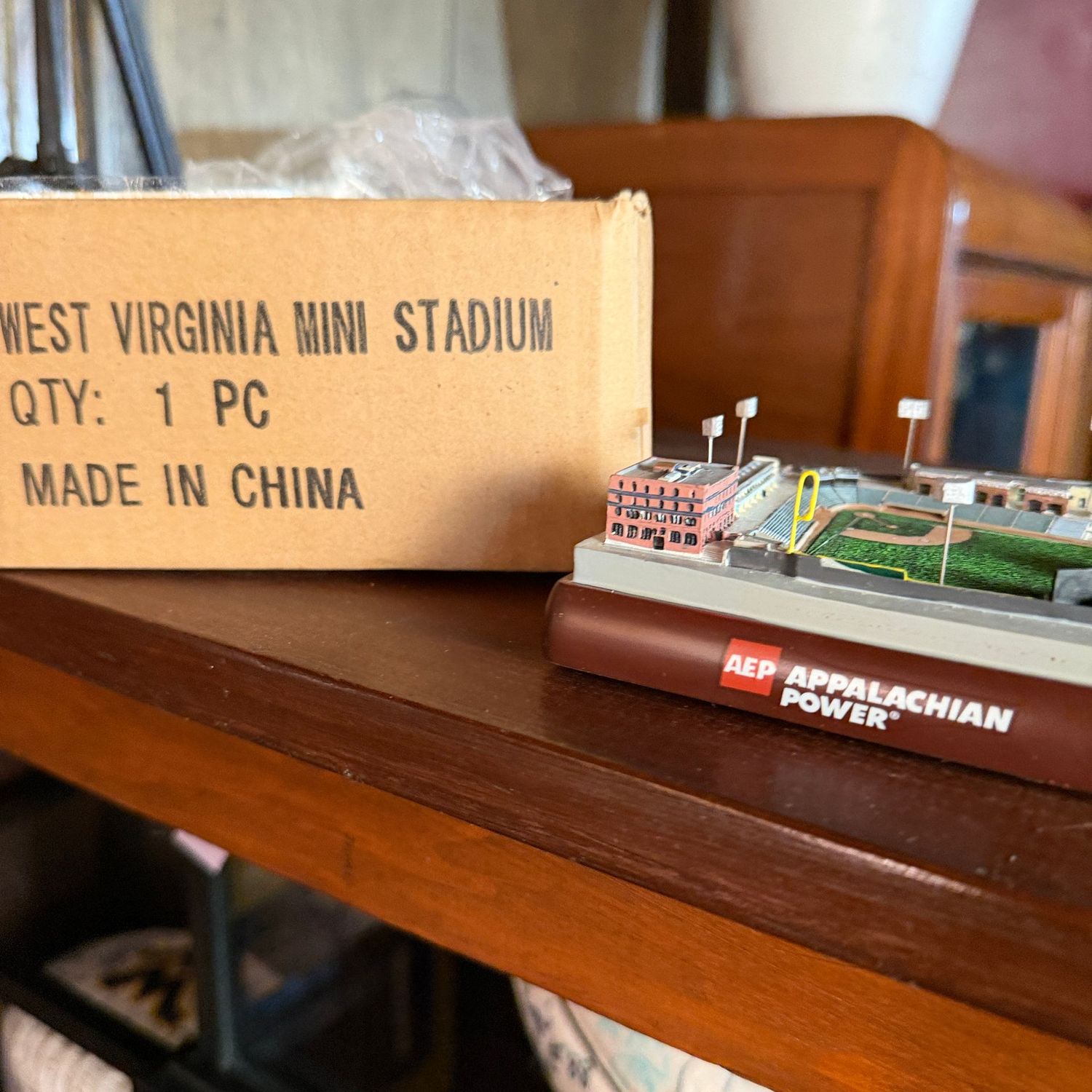 Appalachian Power baseball park resin figurine, 4"W