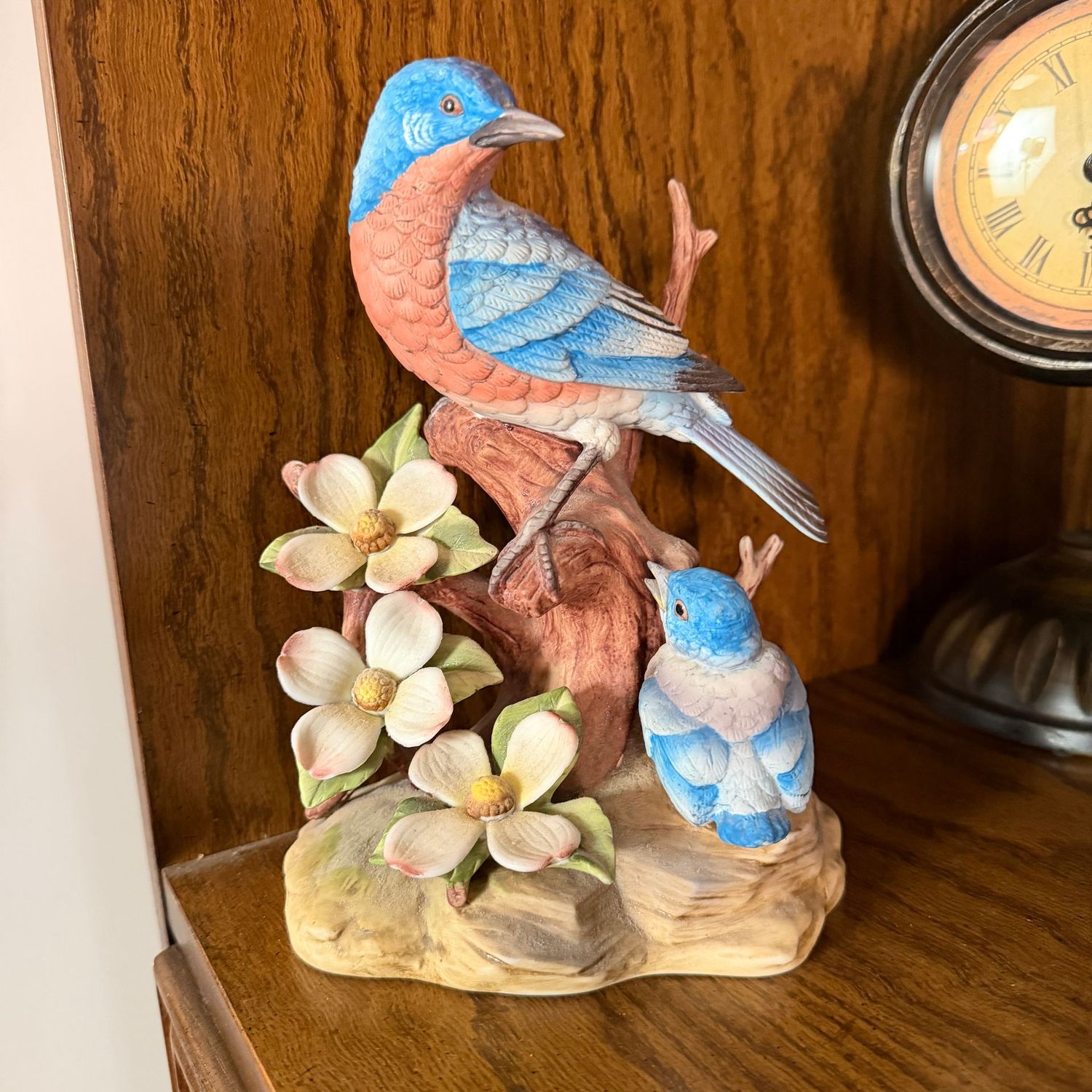 Andrea Sadek porcelain bluebirds, 8"