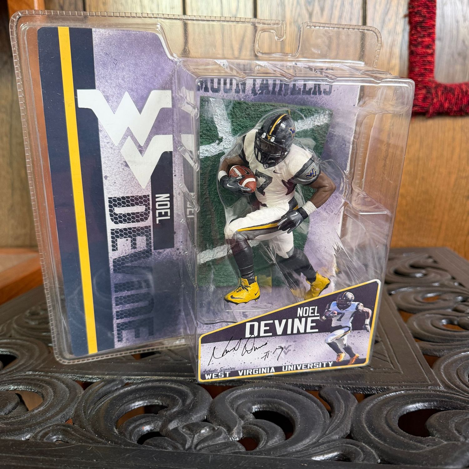 Action Figure D, WVU Noel Devine, Signed