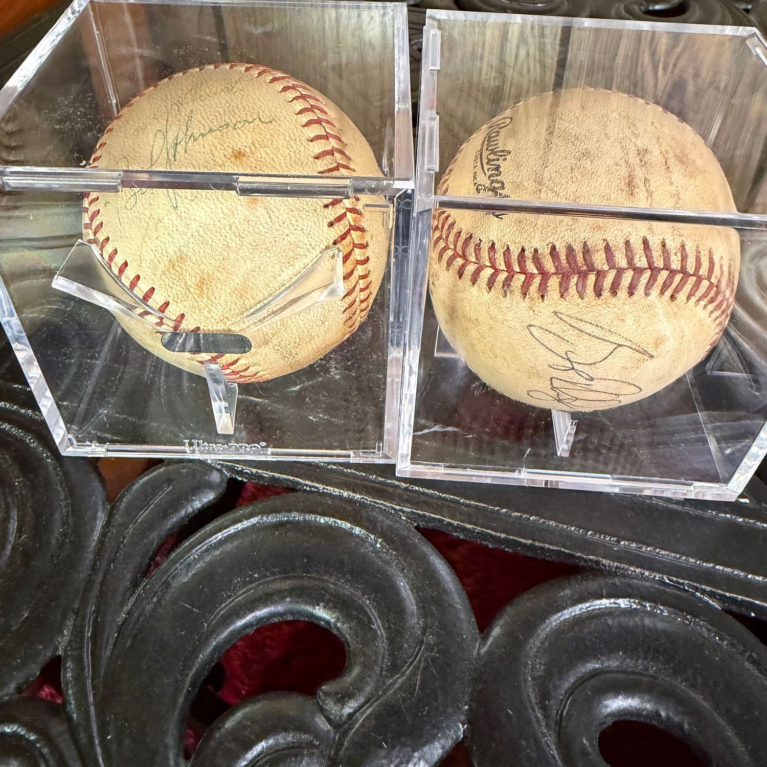 Two Vintage Baseballs (C) some signatures