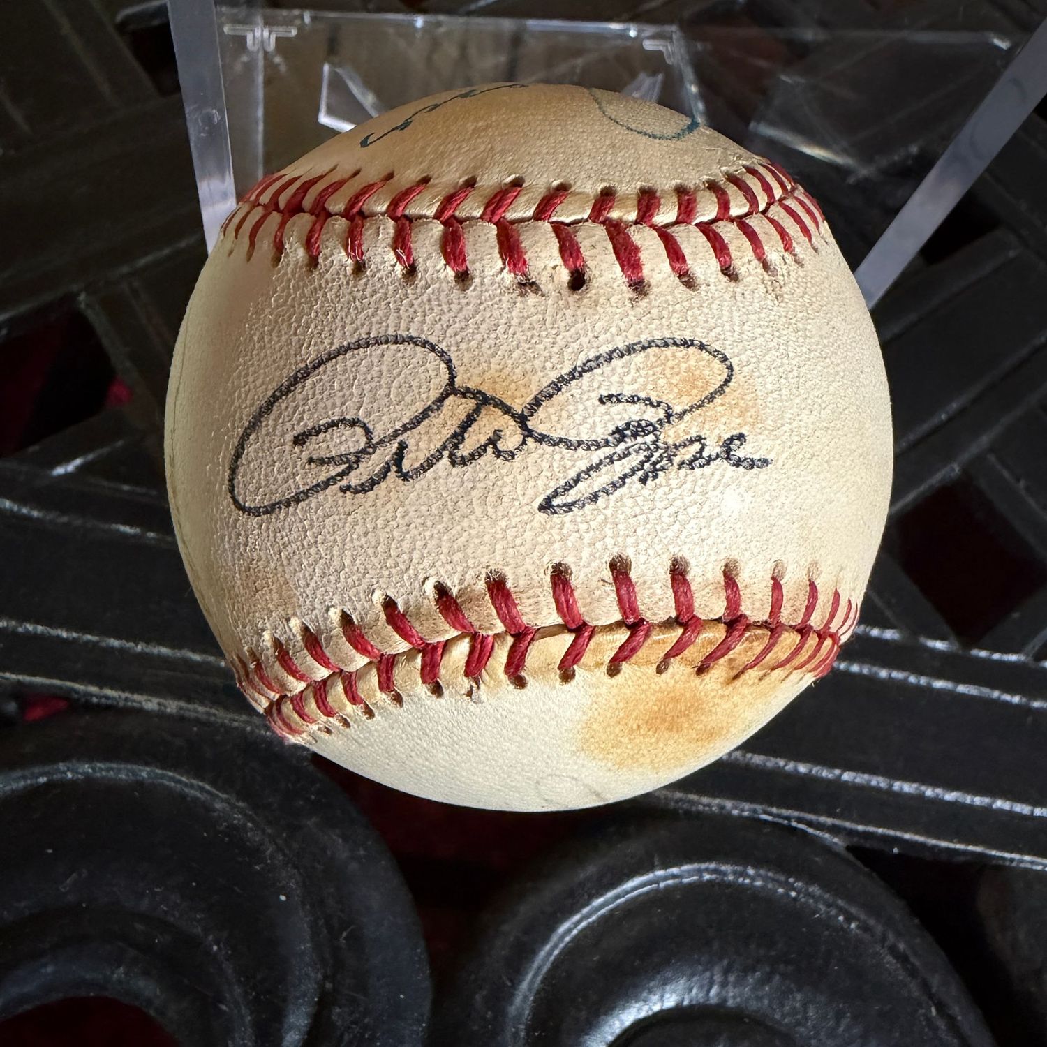 Vintage baseball (Lot A) signed, not authenticated, different inks used for each signer, Pete Rose, Al Kaline, Johnny Bench, Whitney Ford, & more