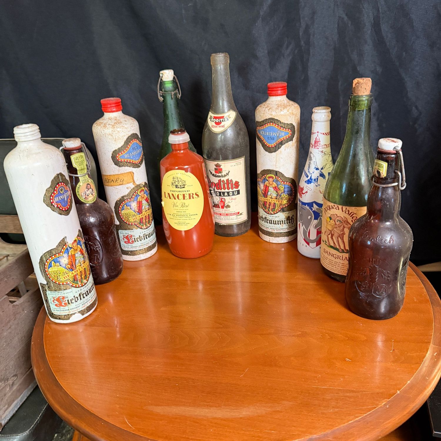 Vintage wine bottles