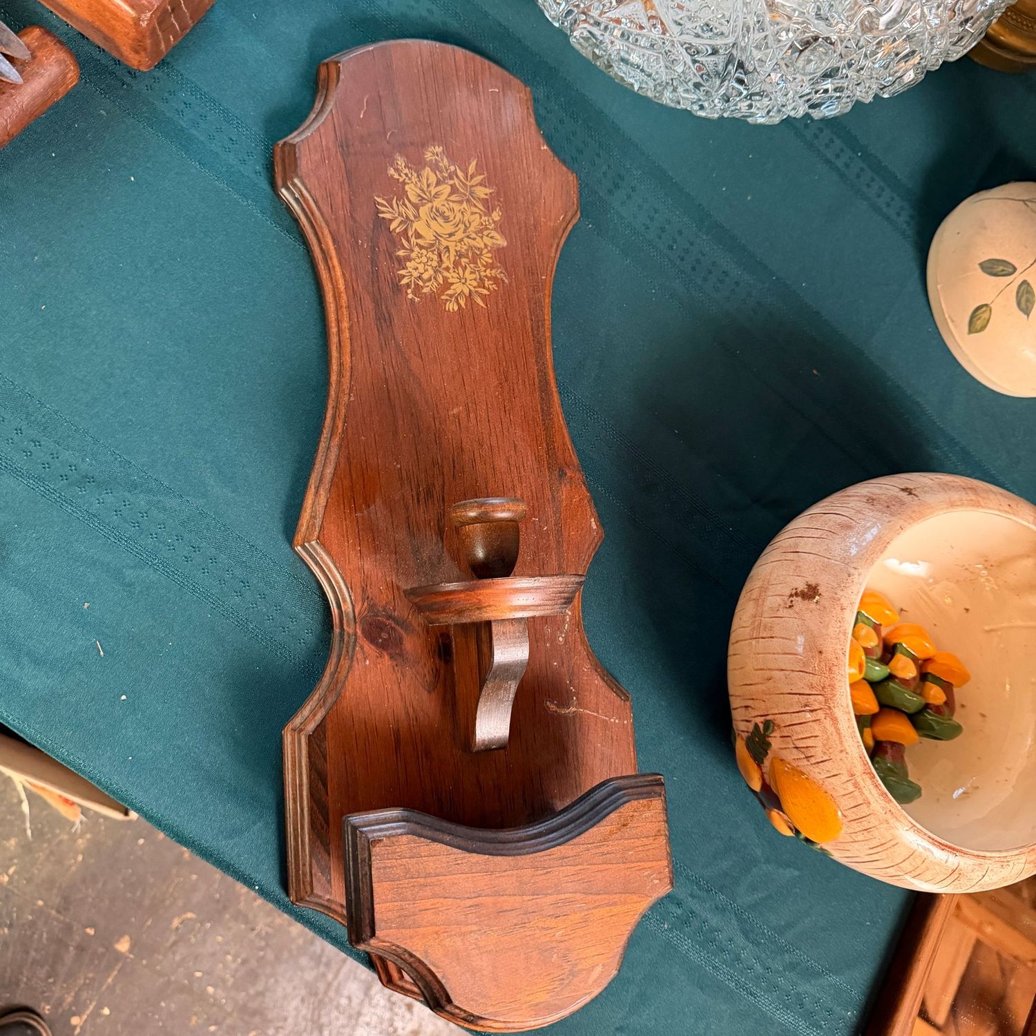 Tall wood candle sconce by Kennedy of Vermont, 20"H