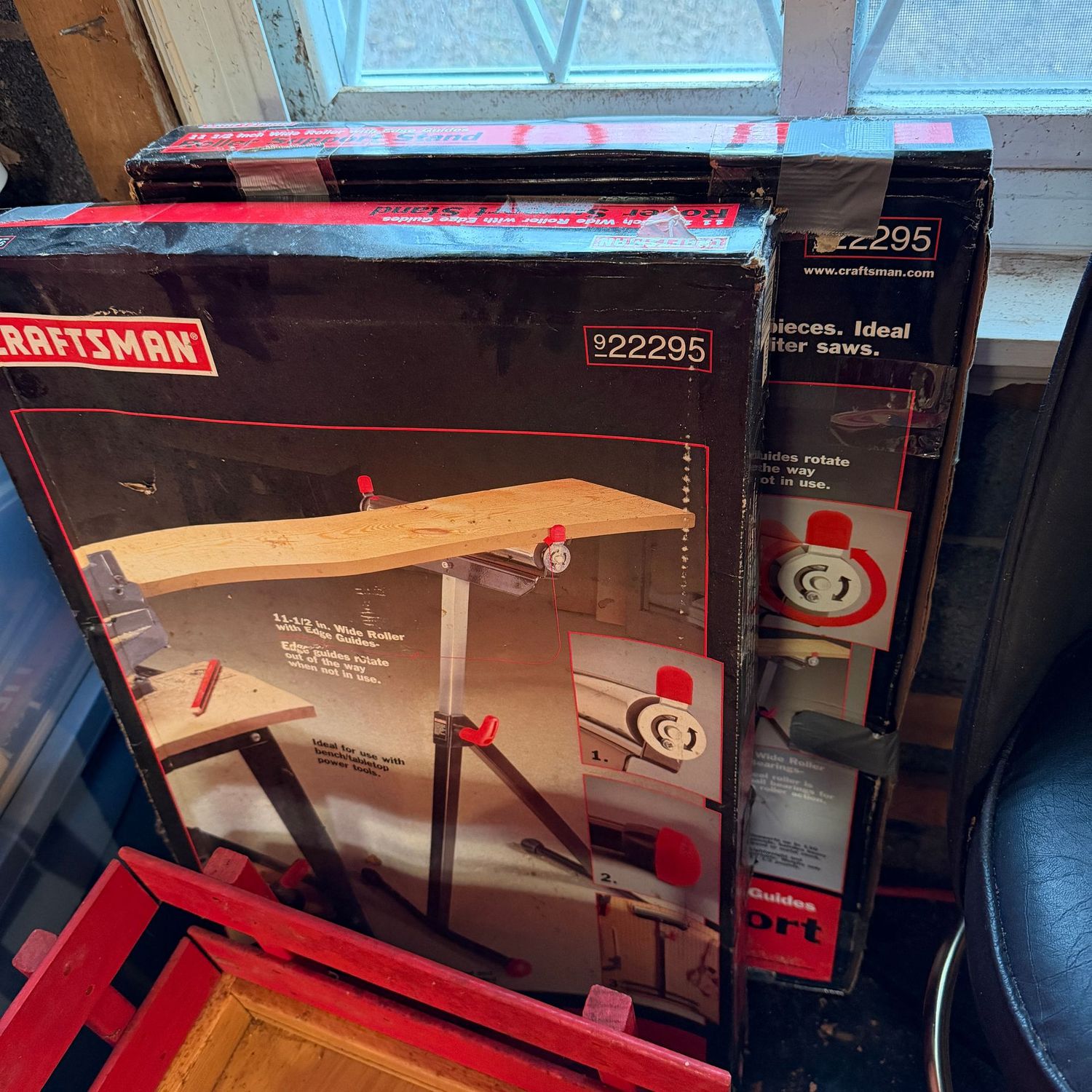 Pair Craftsman 922295 Adjustable Roller Support Stands, heavy-duty, appear in good condition (This item is heavy and in the lower level)