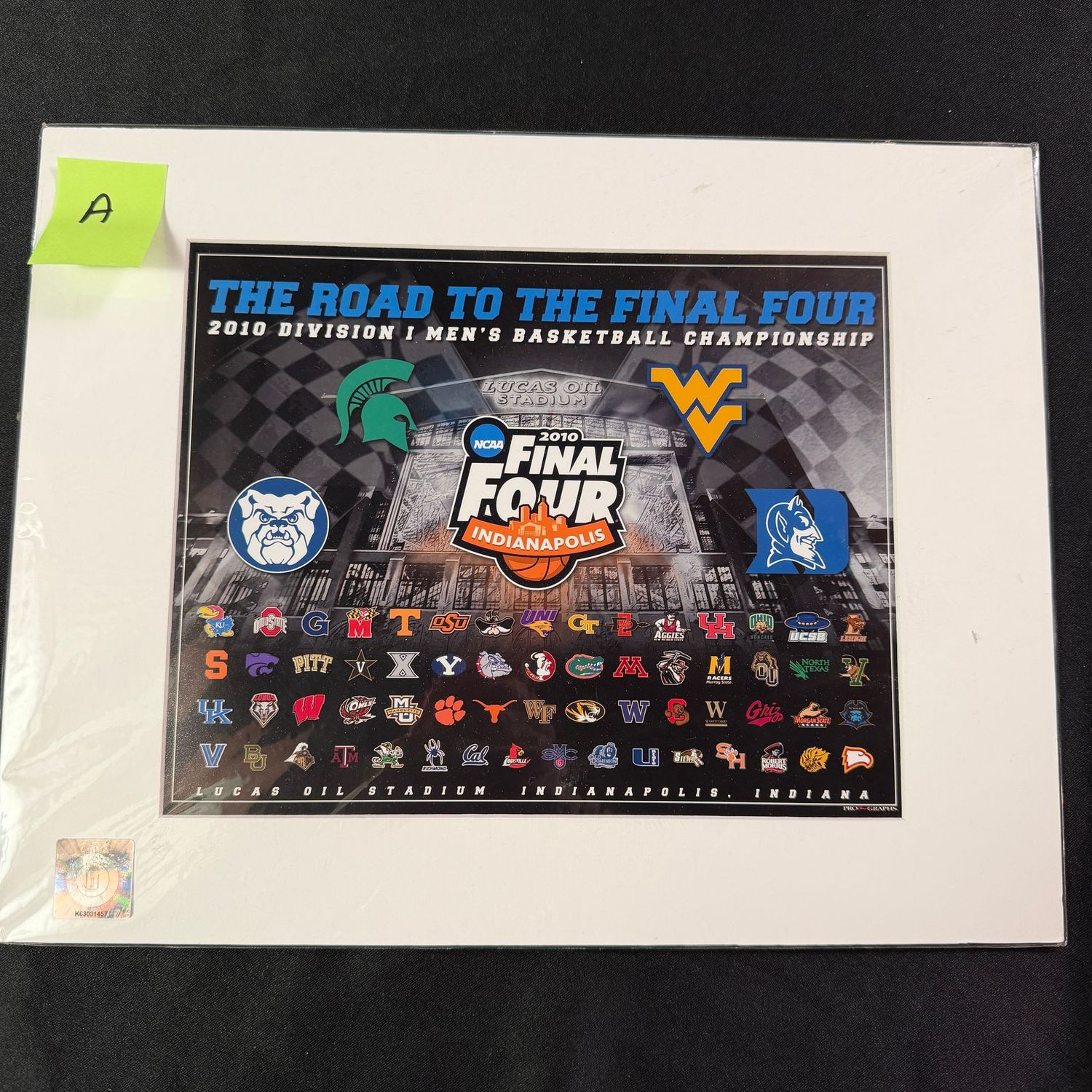 Final Four 2010 authorized print, basketball, 8x10 with matting A