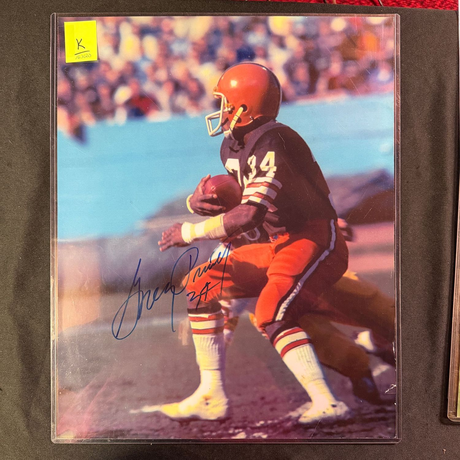 Autographed 16x20 K: Greg Pruitt