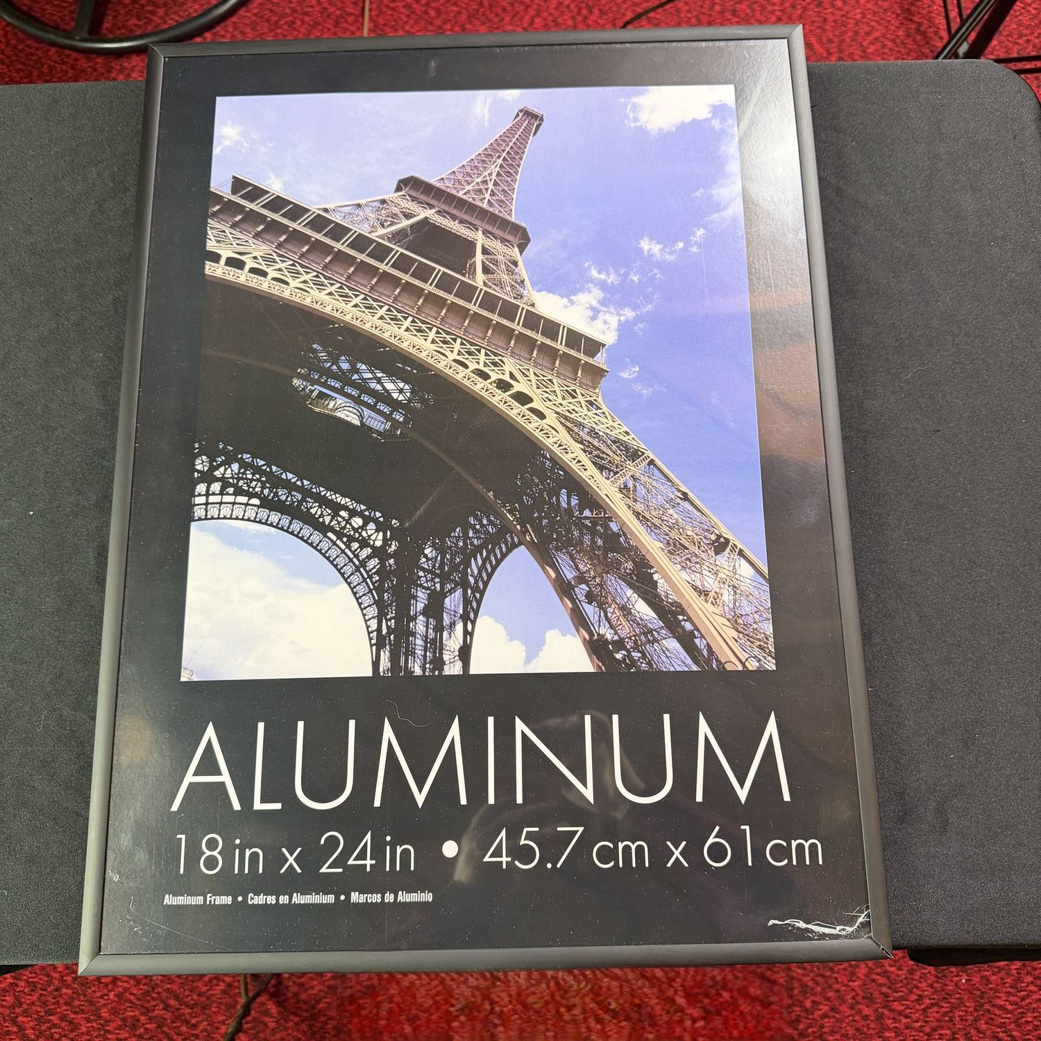 Aluminum poster frame with plexiglass fronts, new, 18" x 24" (multiple available)