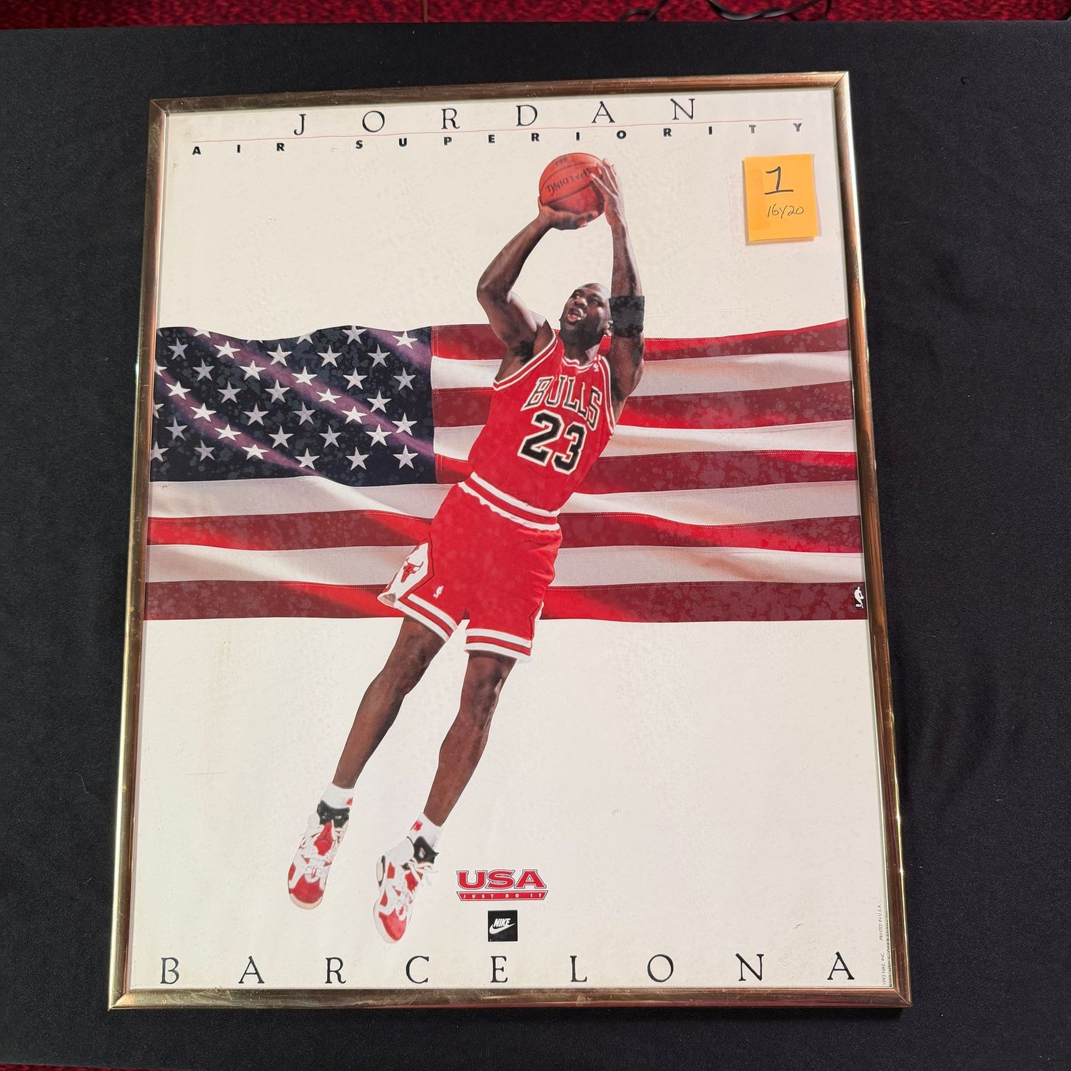 Framed poster #1 Michael Jordan, 16x20, 1992