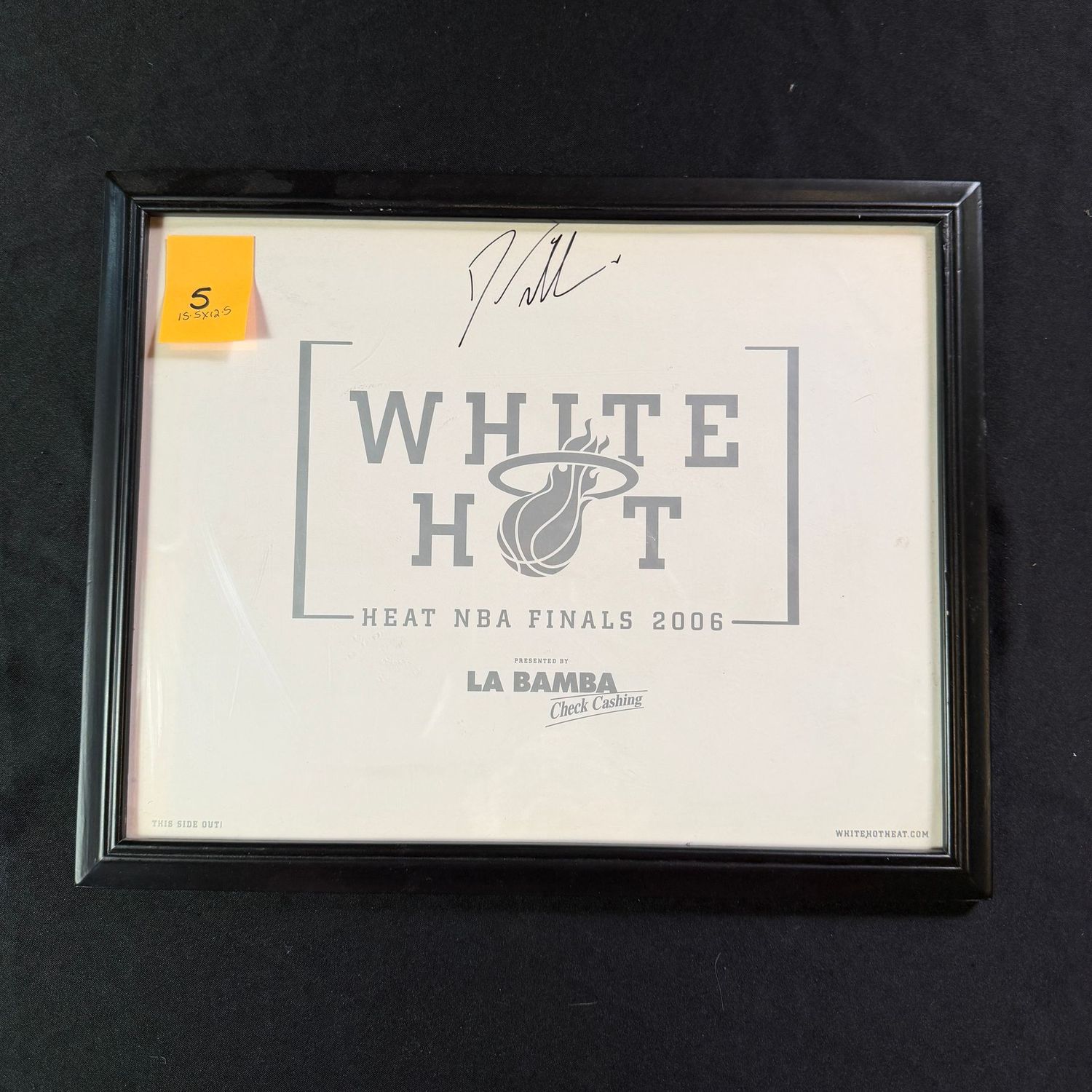 Framed & Signed (Plastic & Plexiglass) 15.5 x 12.5 #5, Signed White Hot NBA Finals 2006