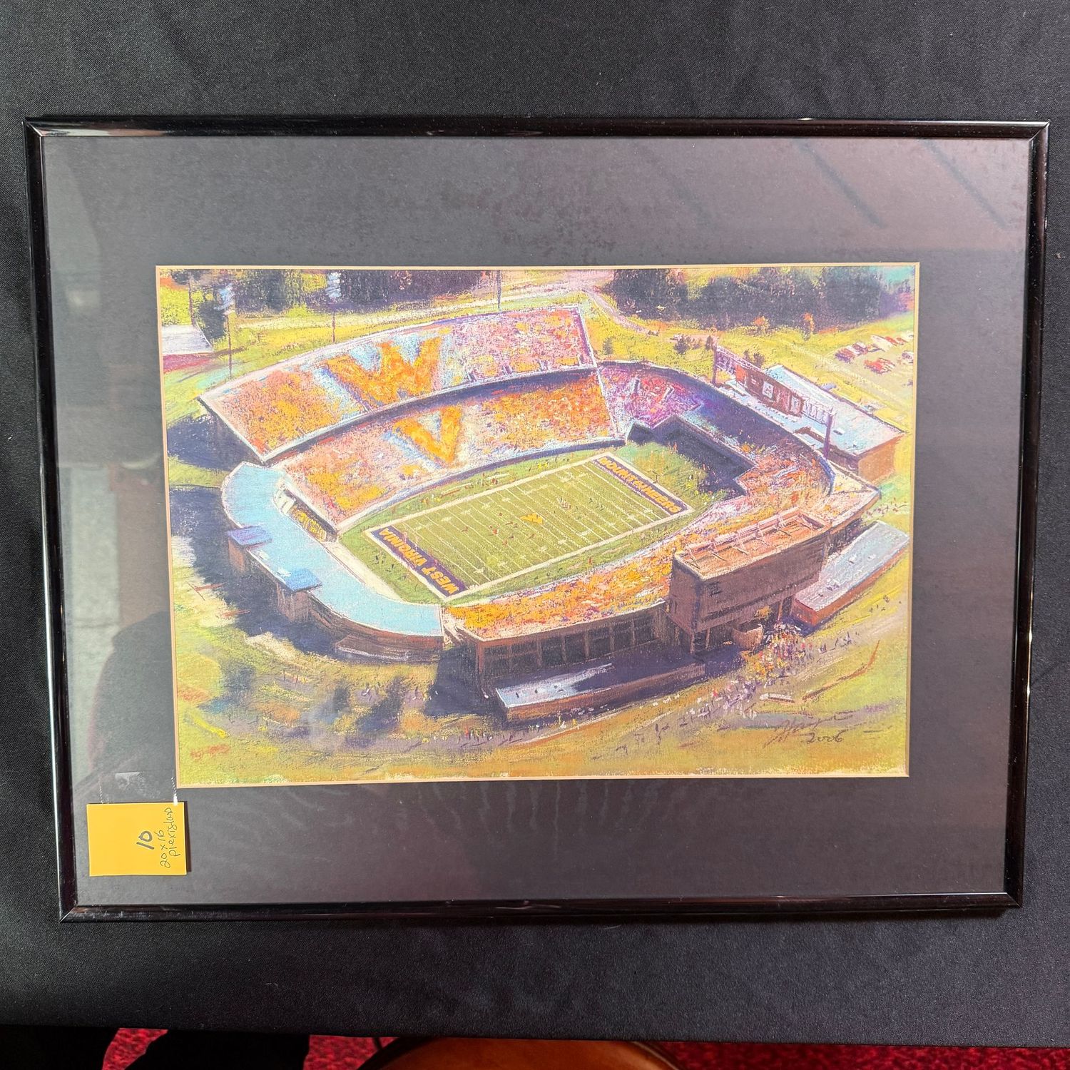 Framed (metal & Plexiglass) 16x20 #10, WVU stadium
