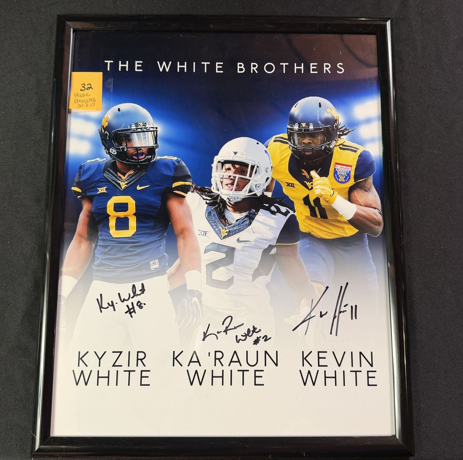 Framed & Signed (plastic w/plexiglass) 21x17, #32, The White Brothers